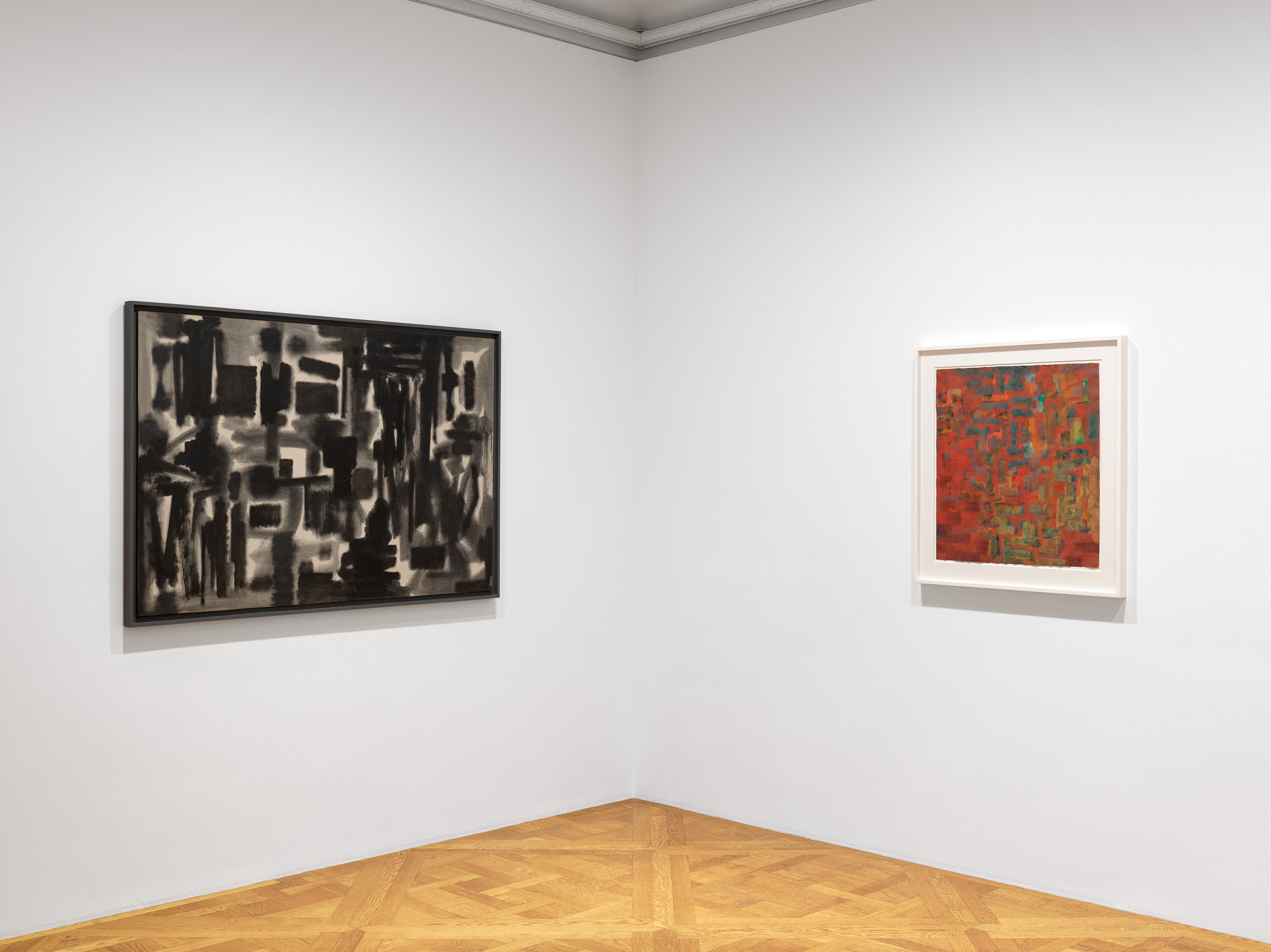 Installation view of the exhibition "Ad Reinhardt" at David Zwirner on 69th street in New York, dated 2023