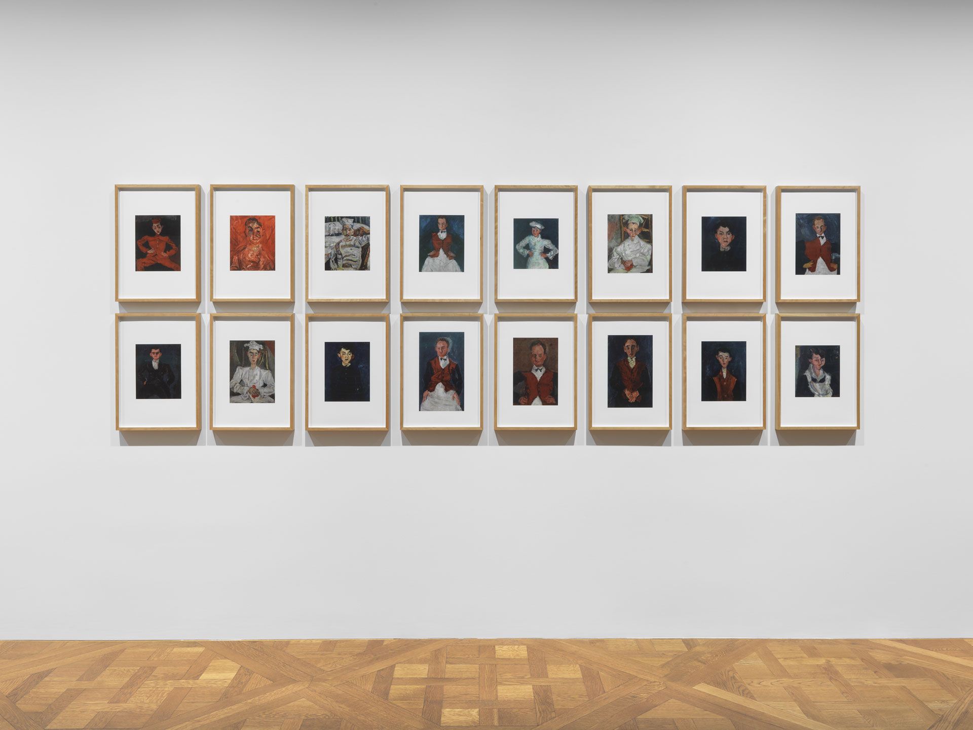 Sixteen prints by Sherrie Levine, titled After Chaim Soutine Color (1-16), dated 2018.