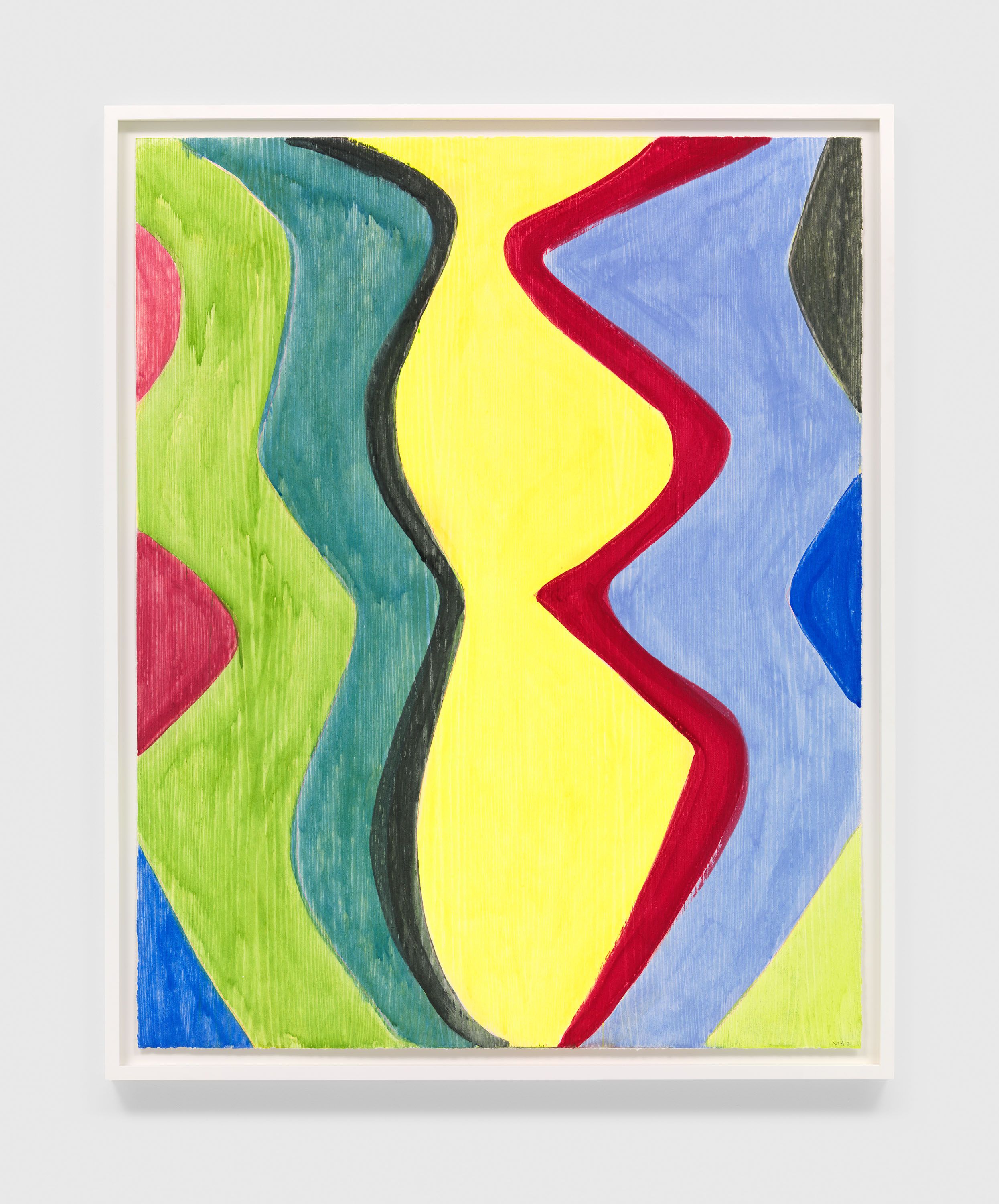 A mixed media artwork by Marina Adams, titled Untitled, dated 2021.