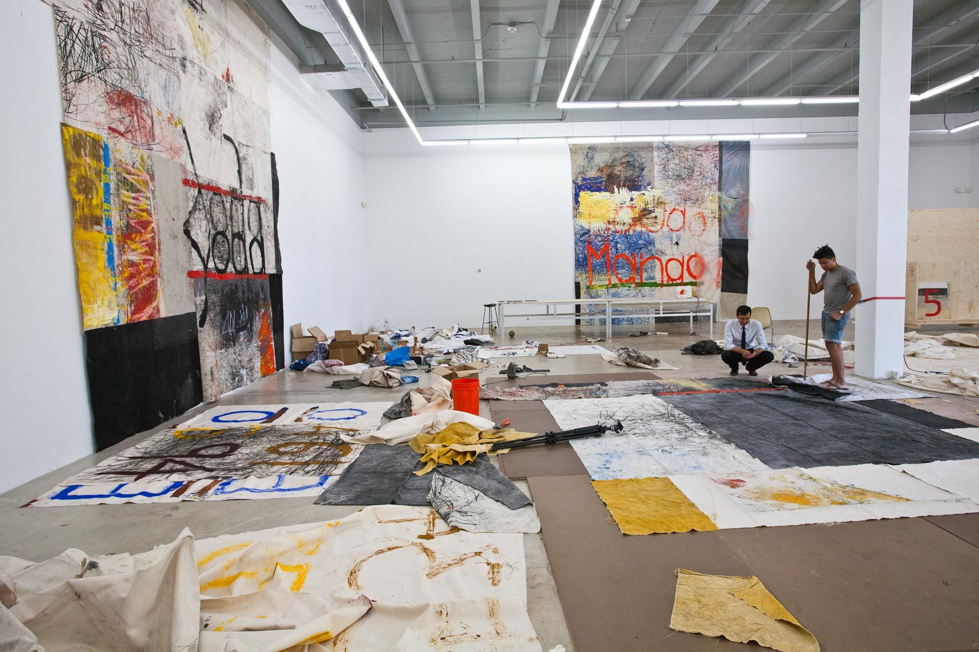 A photo of an artist's studio.