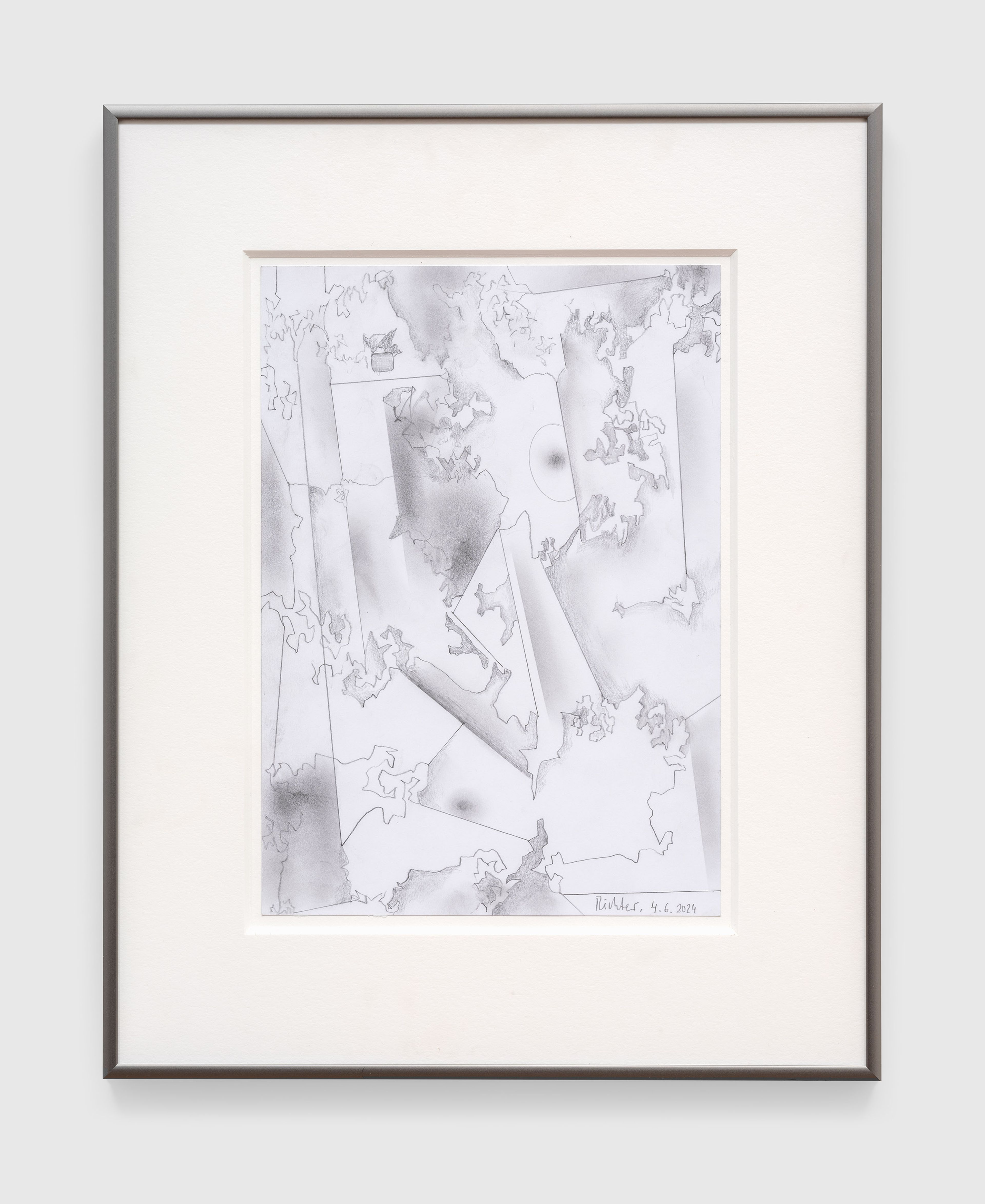 A work on paper by Gerhard Richter, titled 4.6.2024, dated 2024.