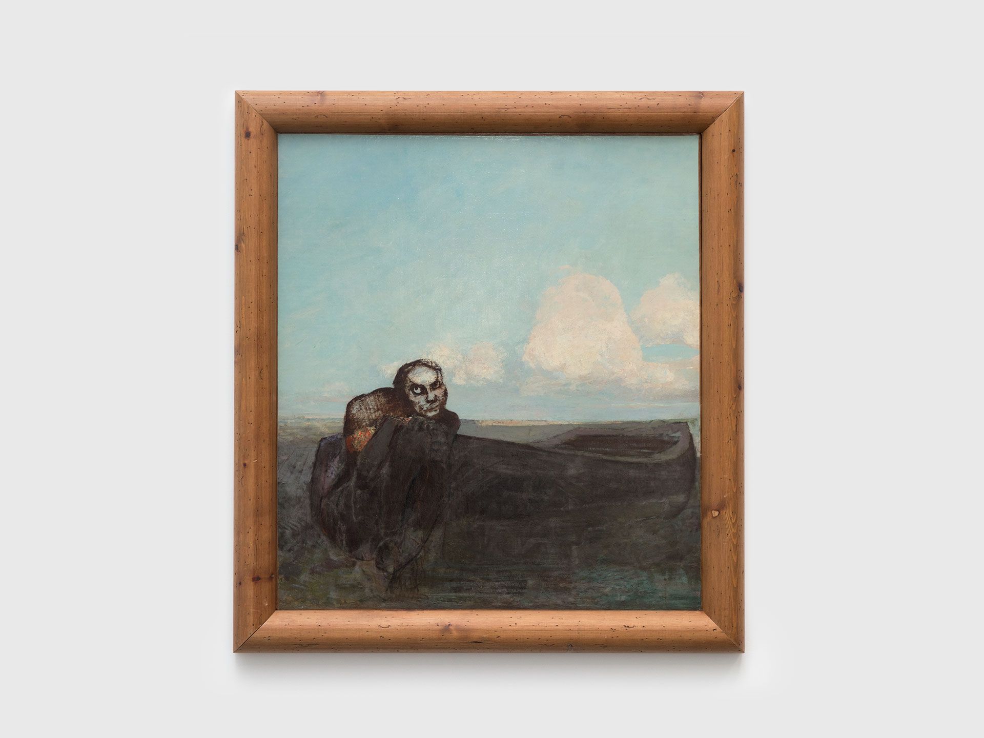 A painting by Odilon Redon, titled L'Ange du Destin previously called L'Homme √† la Barque, circa 1900.