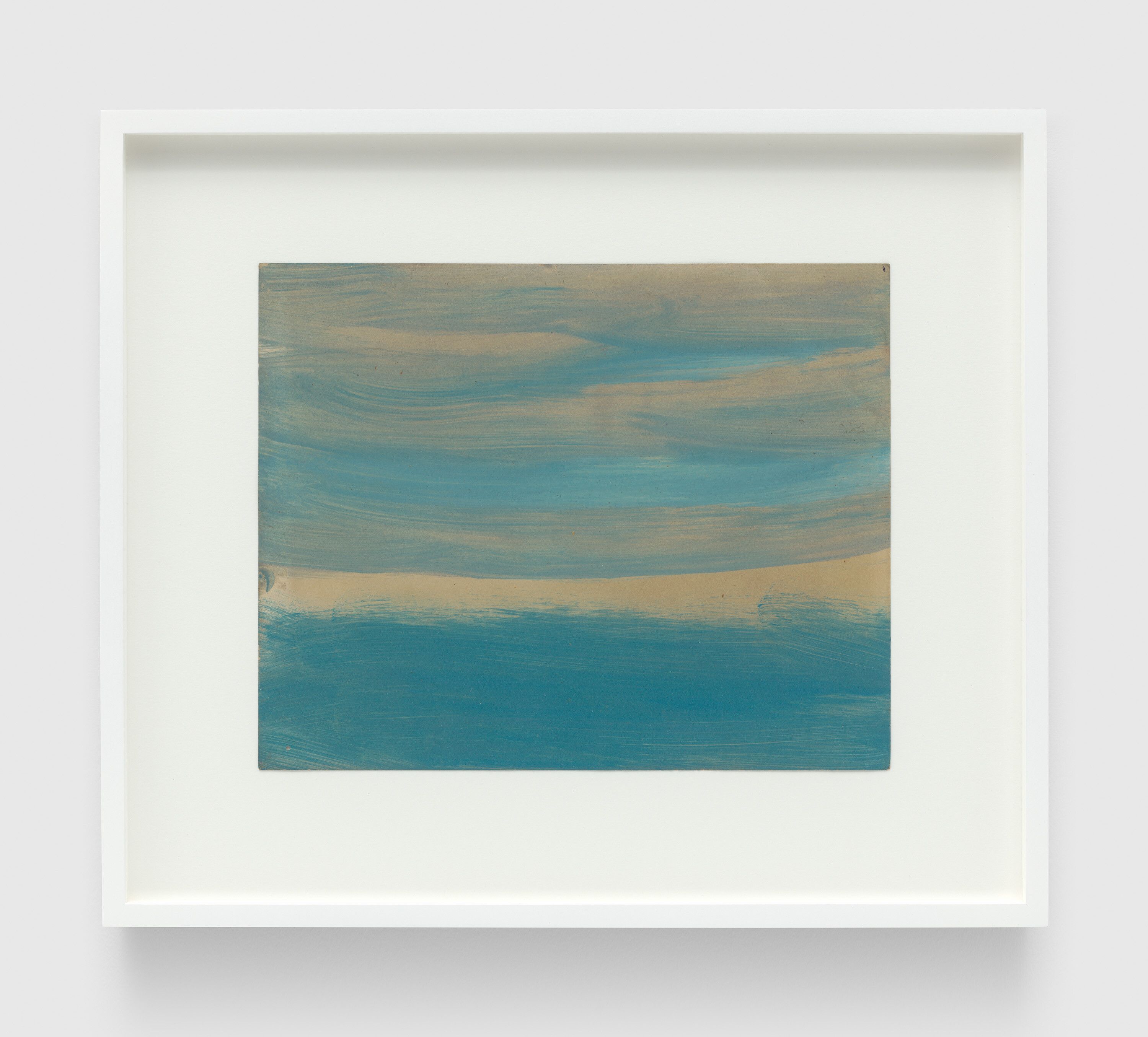 A painting by Frank Walter, called Untitled (Blue Sea, Pale Blue-Grey Sky), n.d.