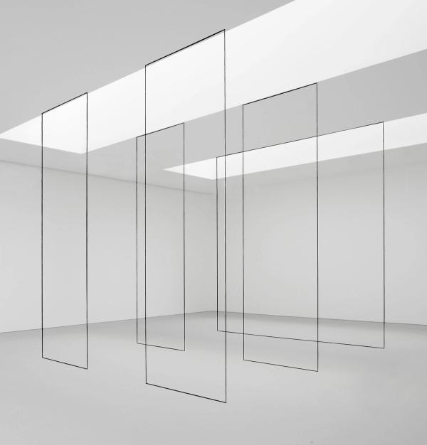 Fred Sandback — Untitled (Sculptural Study, Five-part Construction)