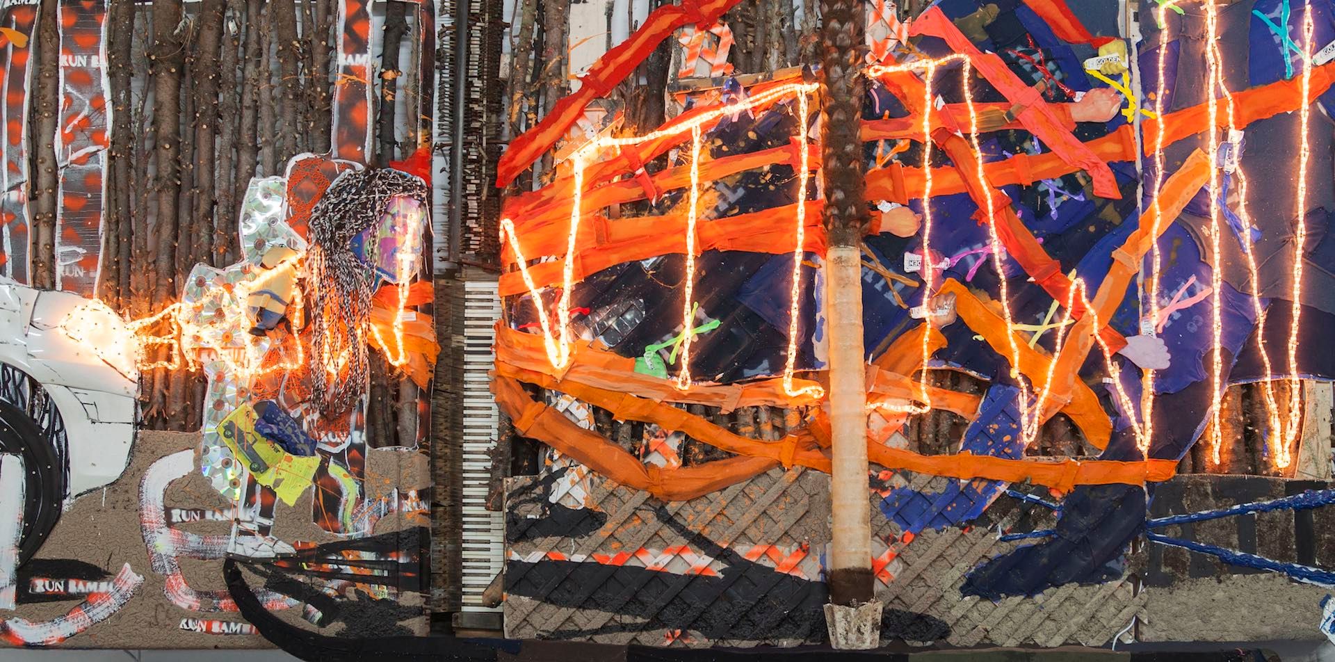 A photo of an artwork by Aaron Fowler titled Brown Town.