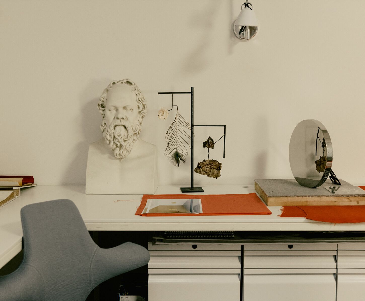 Carol Bove’s studio, 2022. Photo: Daniel Dorsa