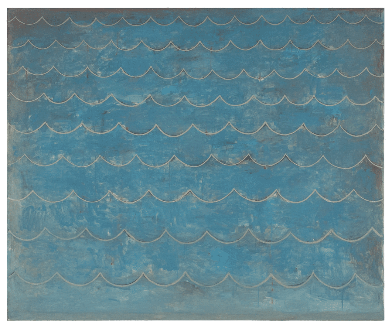A painting by Loïc Raguénès, titled Oeillet du bord de mer, dated 2018.