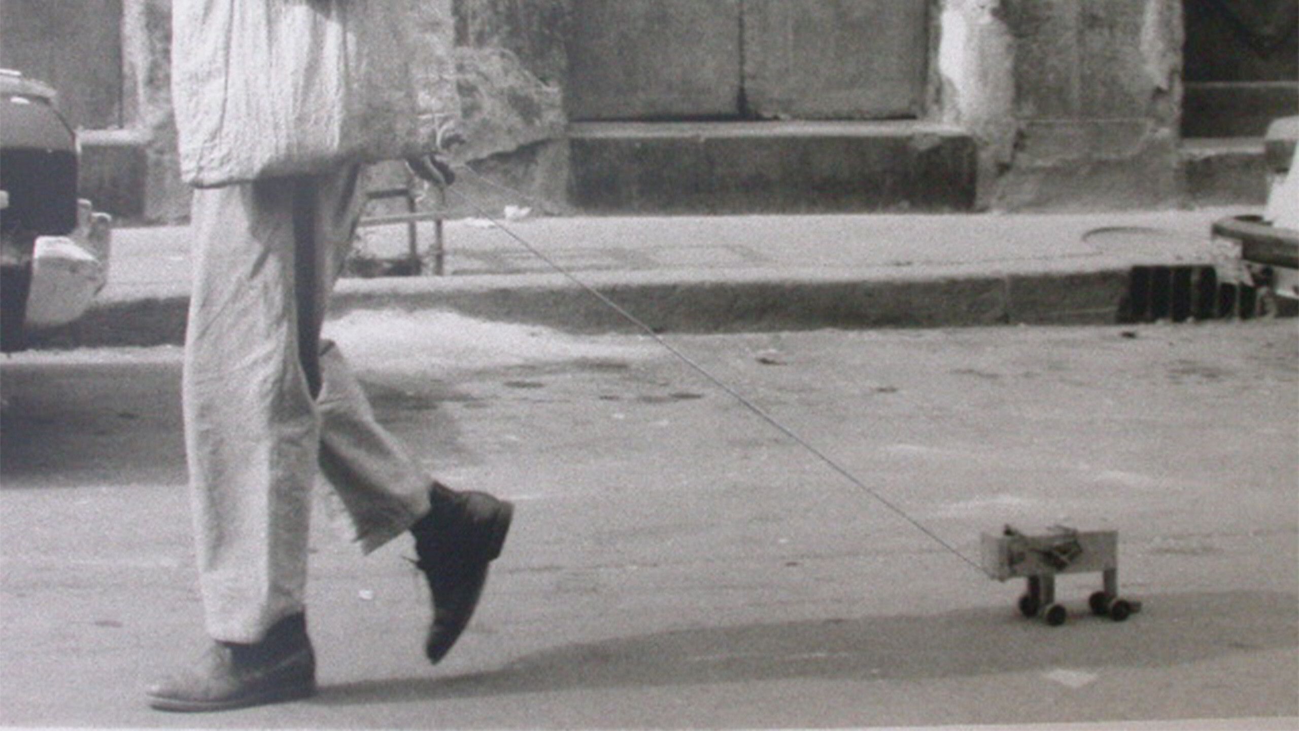 Francis Alÿs’s photograph of a street walk with his edition for Parkett 69 in Mexico City.