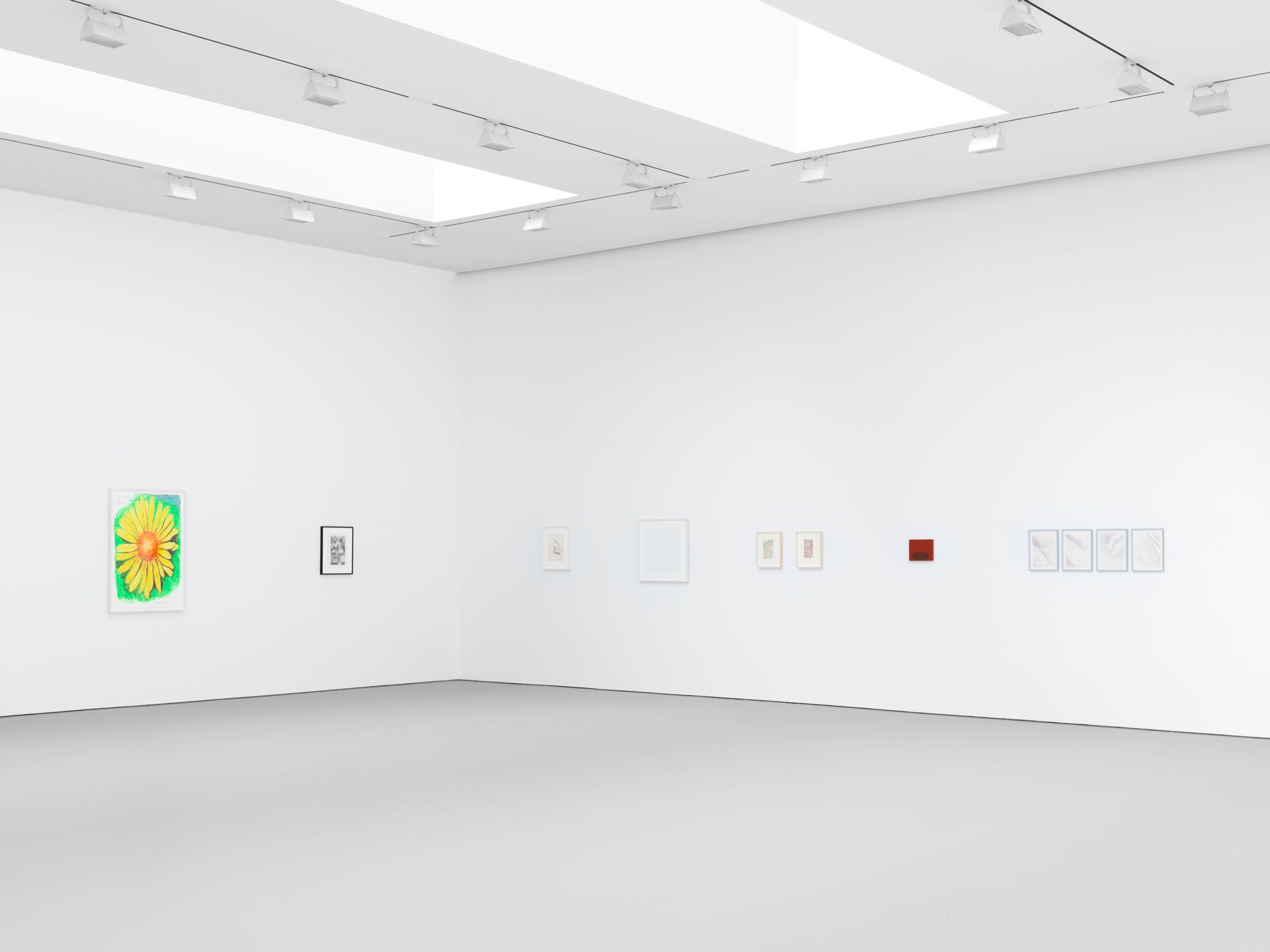Installation view of the Thread Benefit Exhibition, at David Zwirner New York, dated 2017.