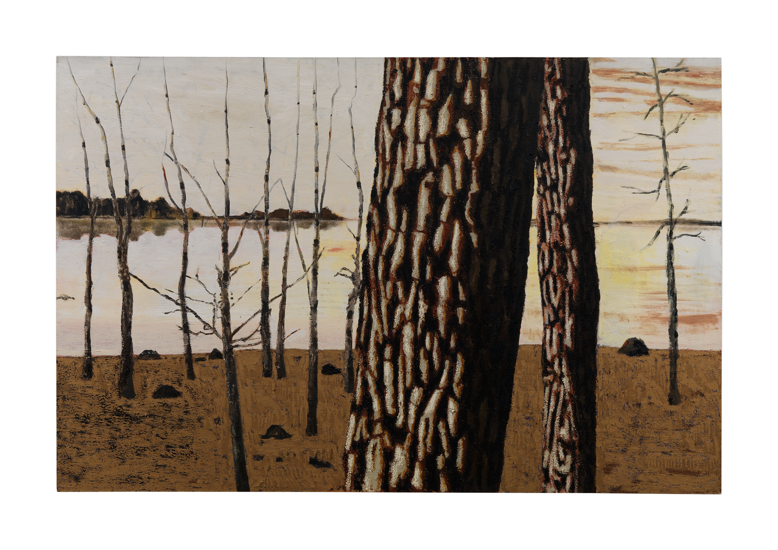 A painting by Mamma Andersson titled Silent Dawn, dated 2019.