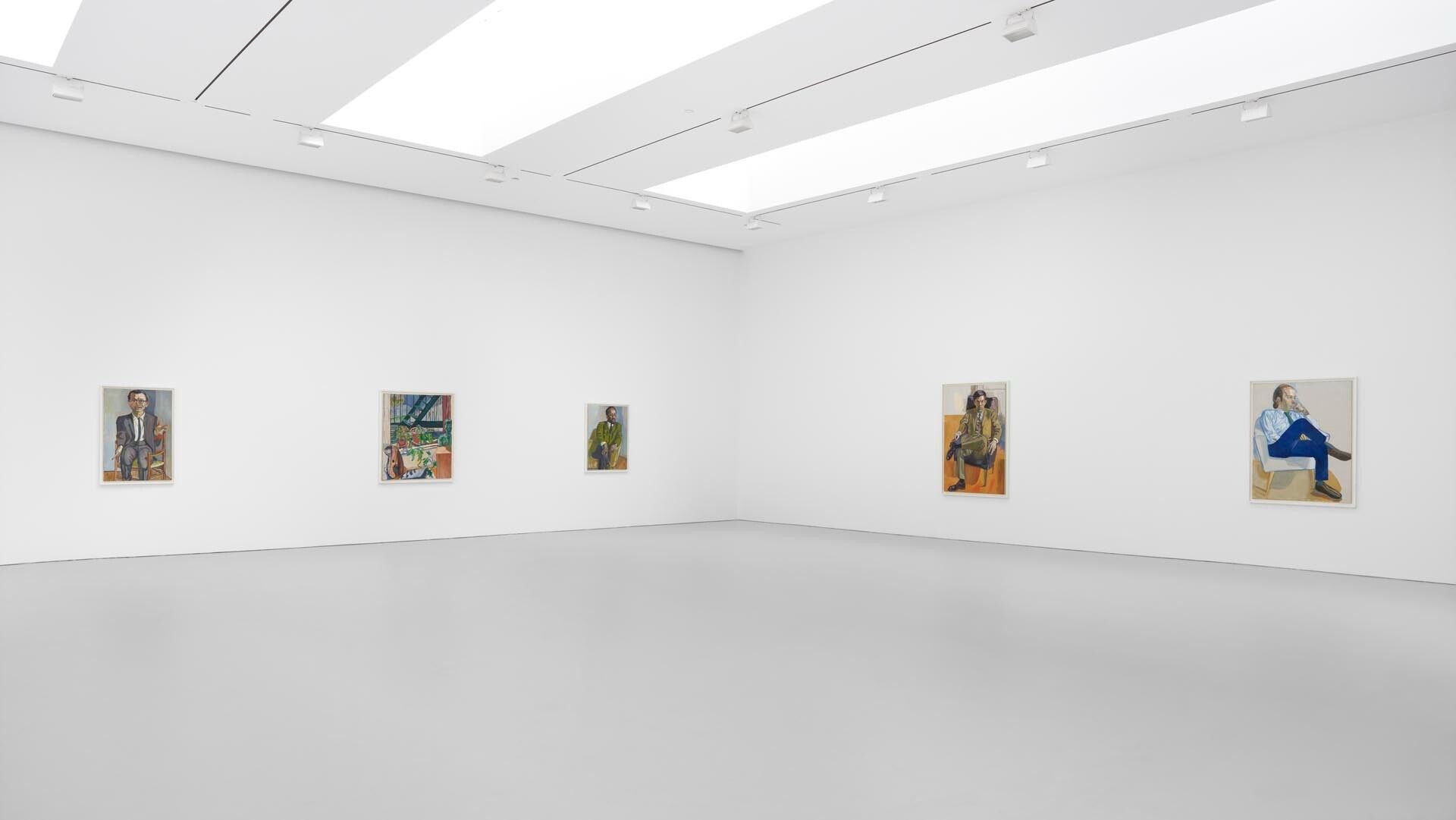 Installation view of the exhibition Alice Neel: Late Portraits & Still Lifes at David Zwirner in New York, dated 2012.