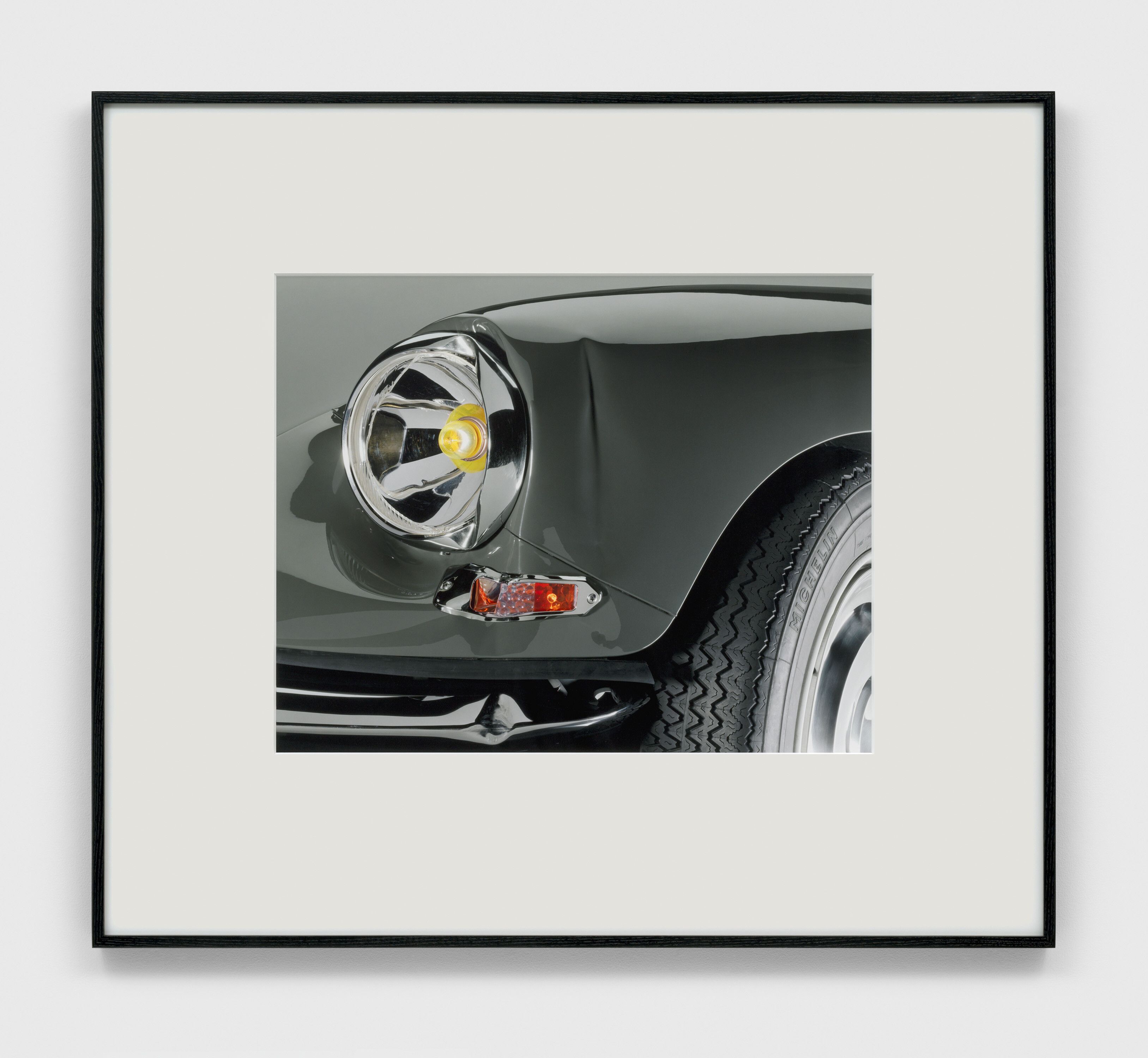 A photograph by Christopher Williams, titled Untitled (Study in Gray) 1967 Citroen DS Serial number: DS851360a Color code: AC 118 Color name: gris etna Color year: 1966 Studio Rhein Verlag, Düsseldorf November 11, 2013, dated 2014.