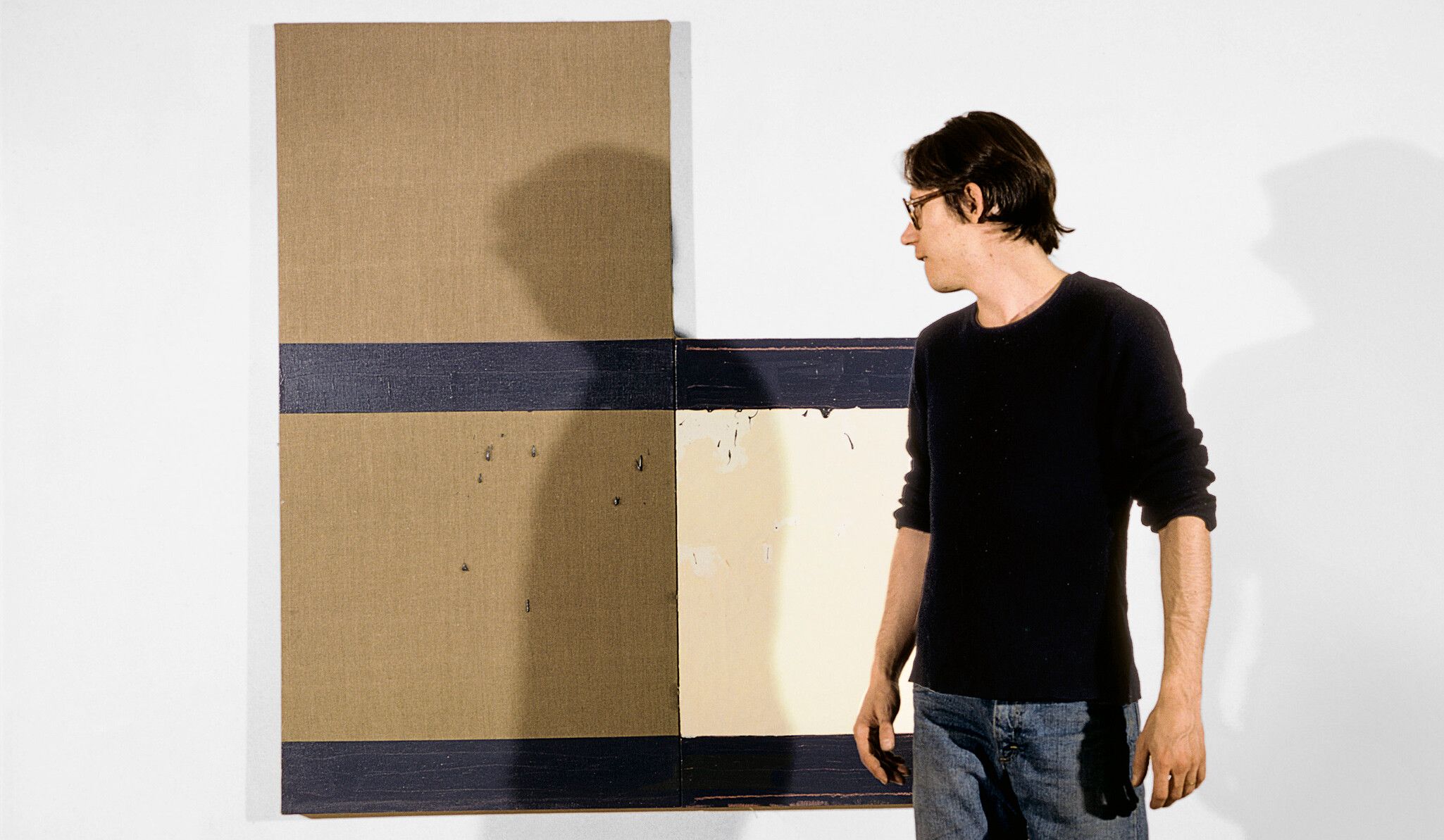 A photograph of Al Taylor in his Franklin Street studio in New York, dated 1978.