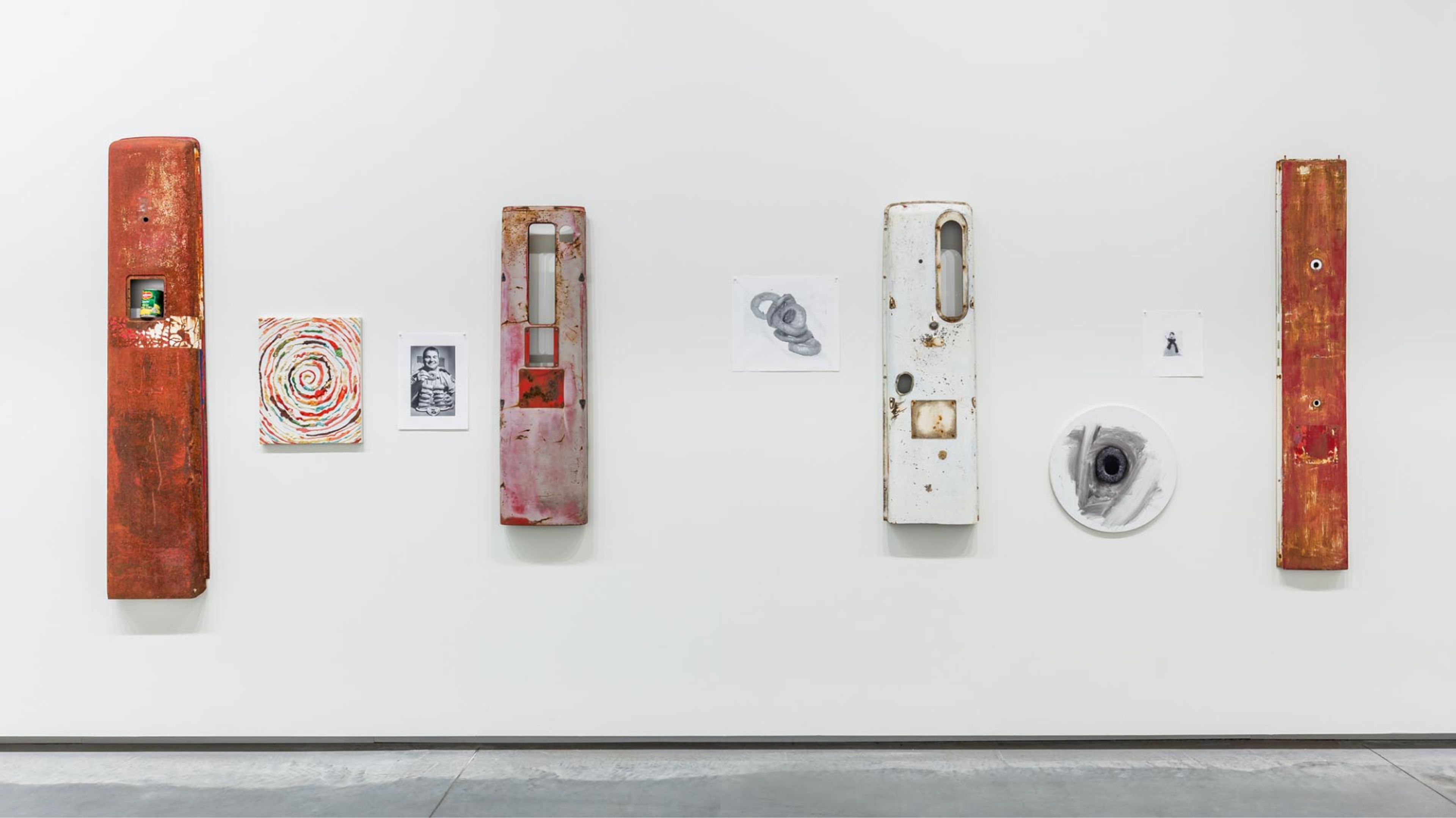 Installation view of the exhibition, Nate Lowman, at Astrup Fearnley Museet in Oslo, dated 2018.