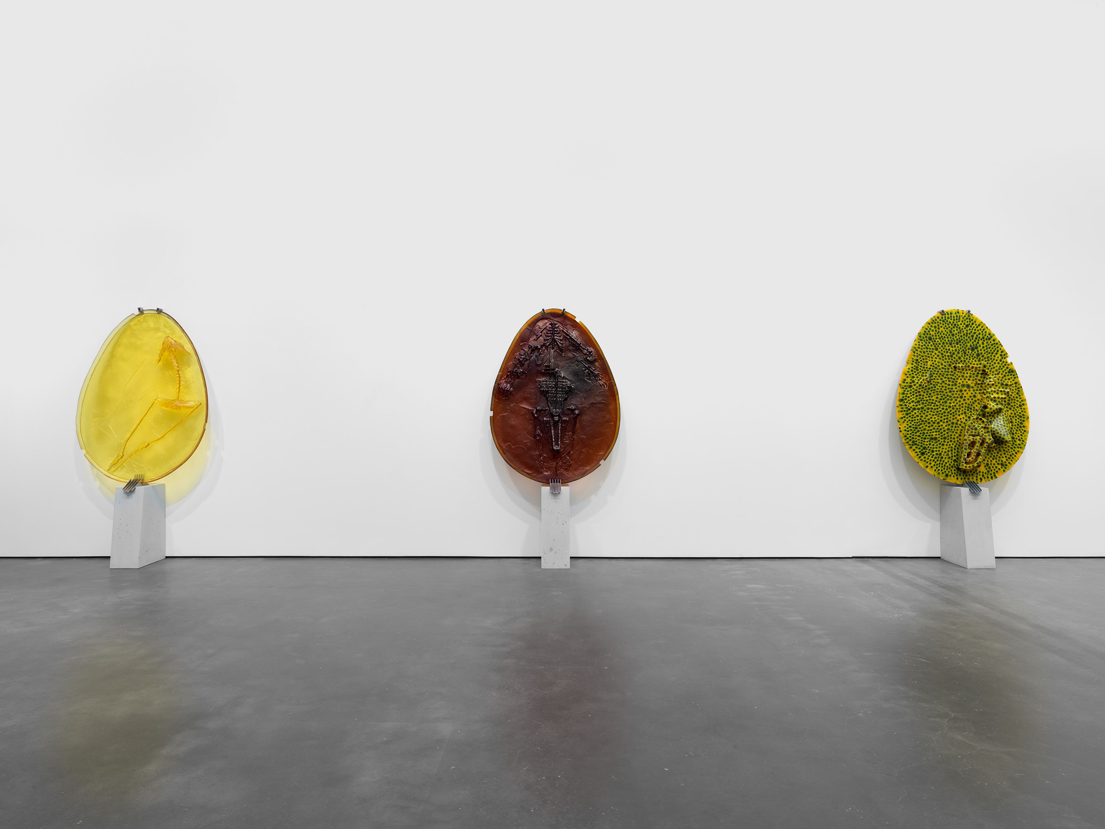 An installation view of the exhibition, Andra Ursuta: Retina Turner, at David Zwirner in New York, dated 2025.