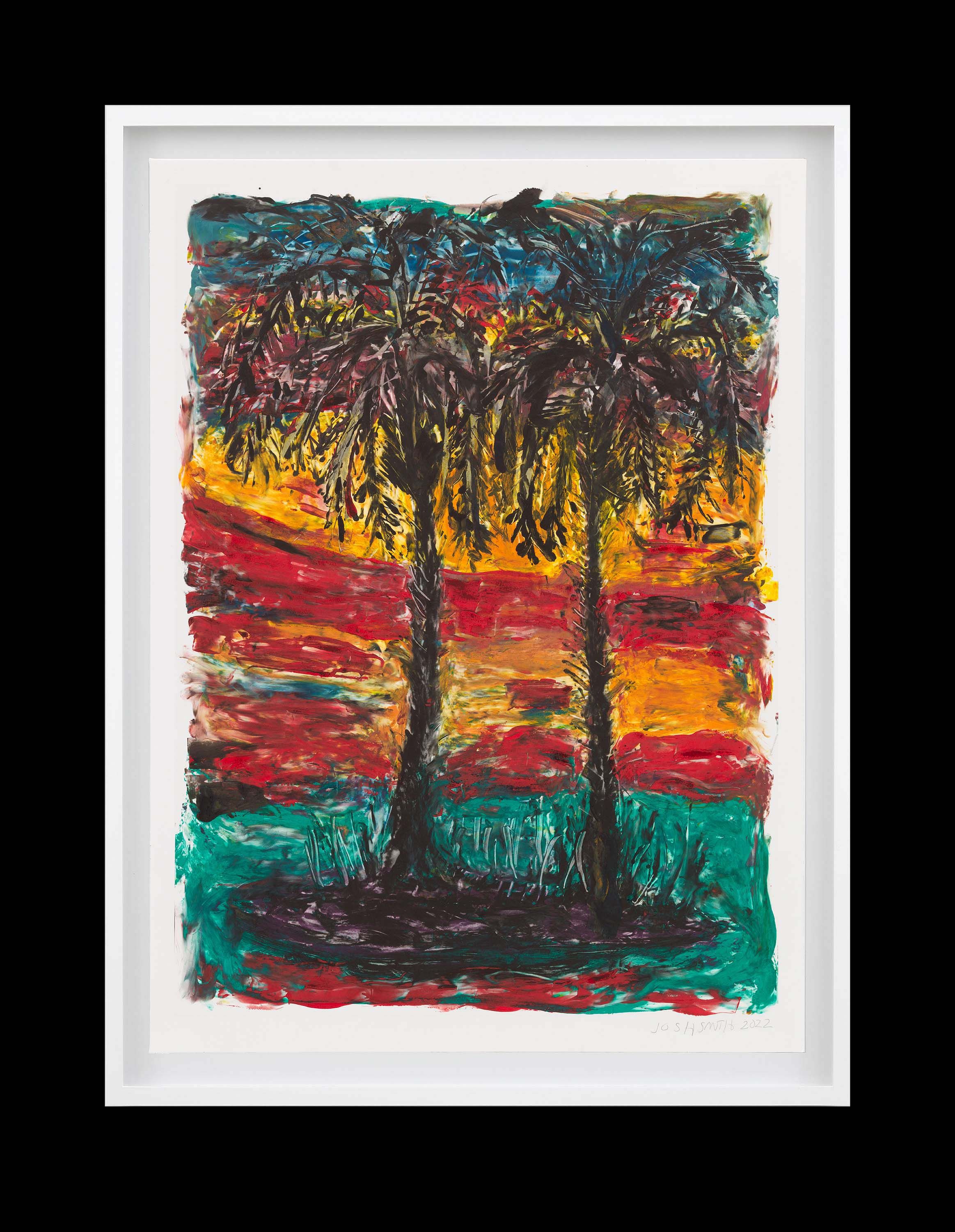 An untitled print by Josh Smith, dated 2022.