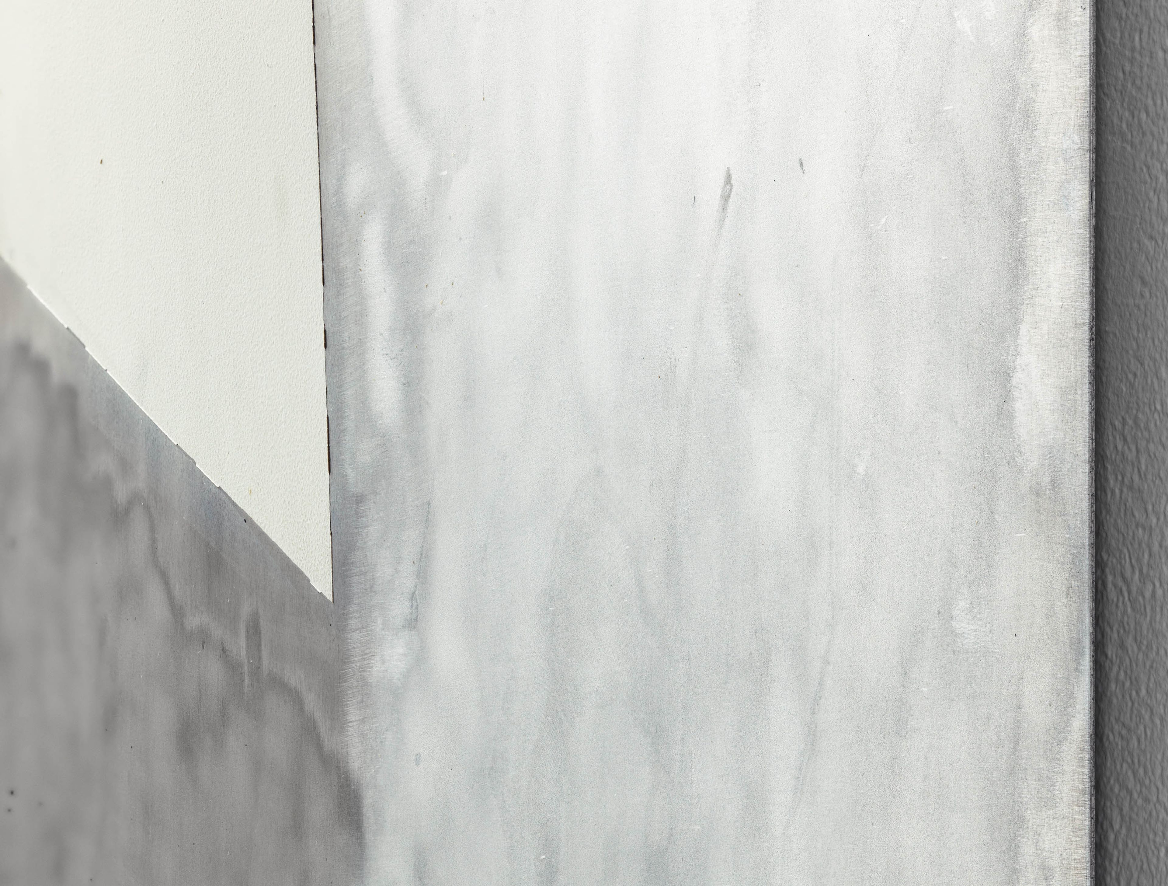 A detail from a painting by Robert Ryman, called Untitled , circa 1964.