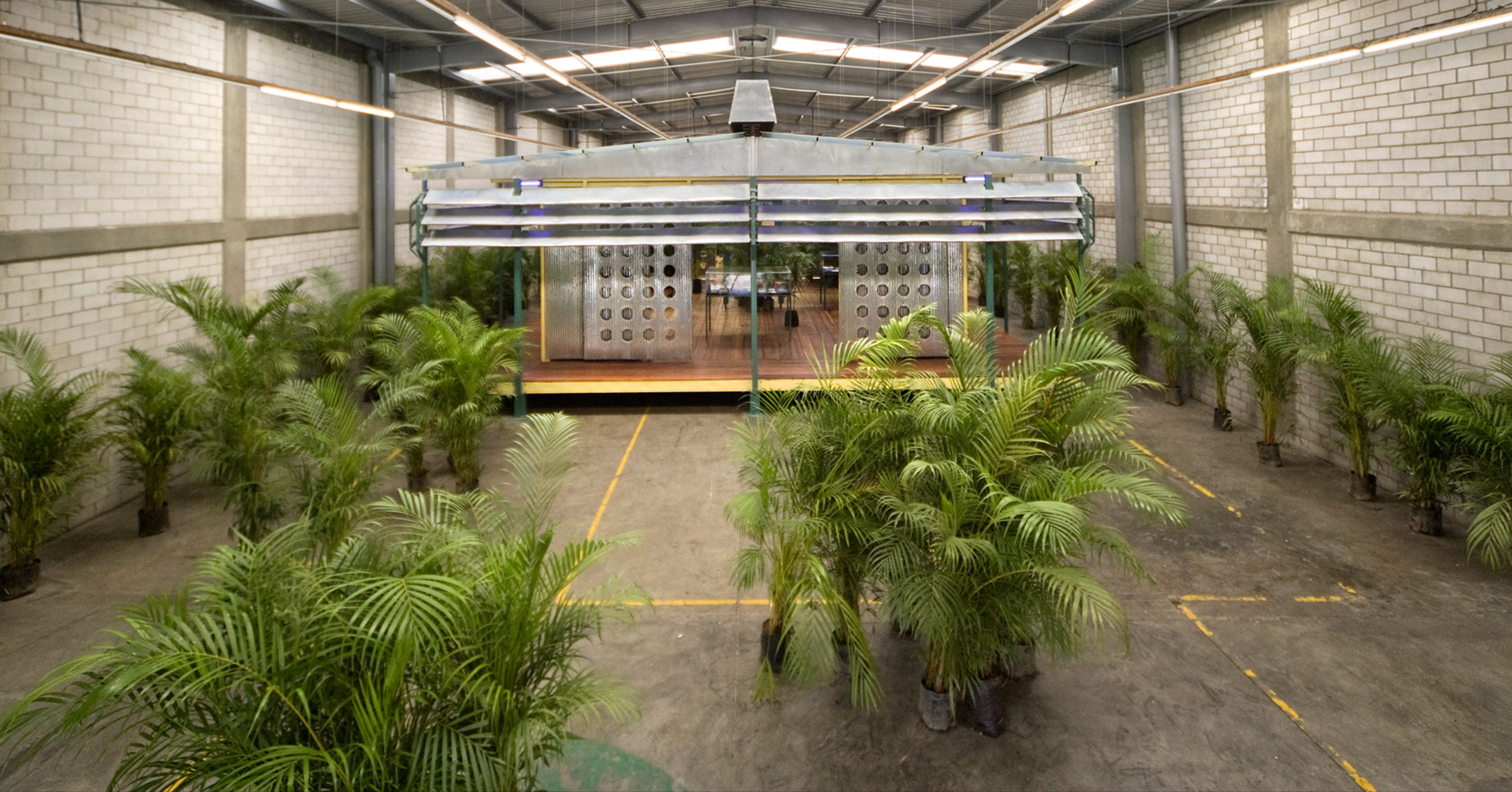 Installation view of an untitled exhibition by Rirkrit Tiravanija at kurimanzutto in Mexico City, dated 2008.