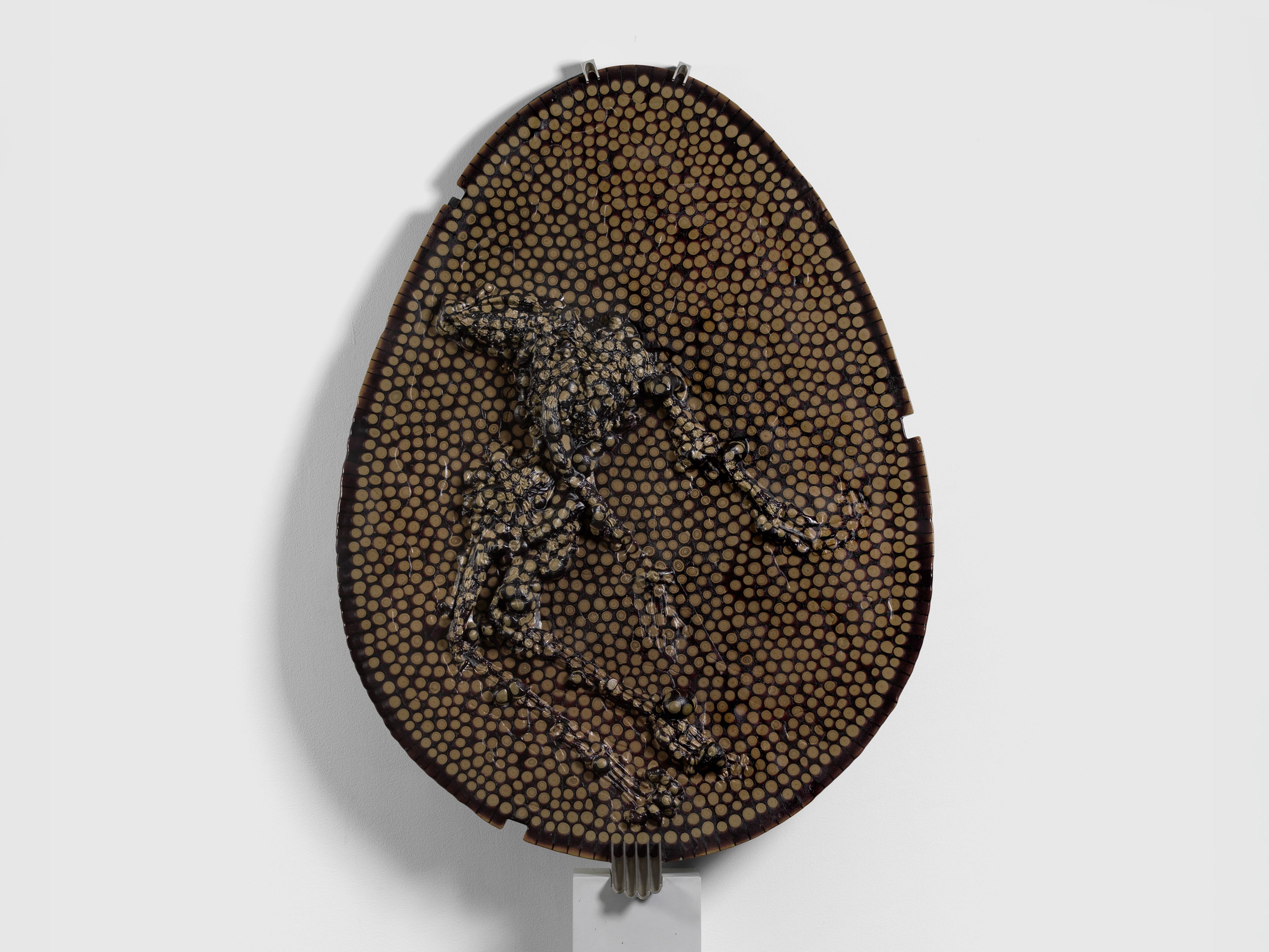 A sculpture by Andra Ursuta, titled Private Dancer (Blood Pudding), dated 2025.