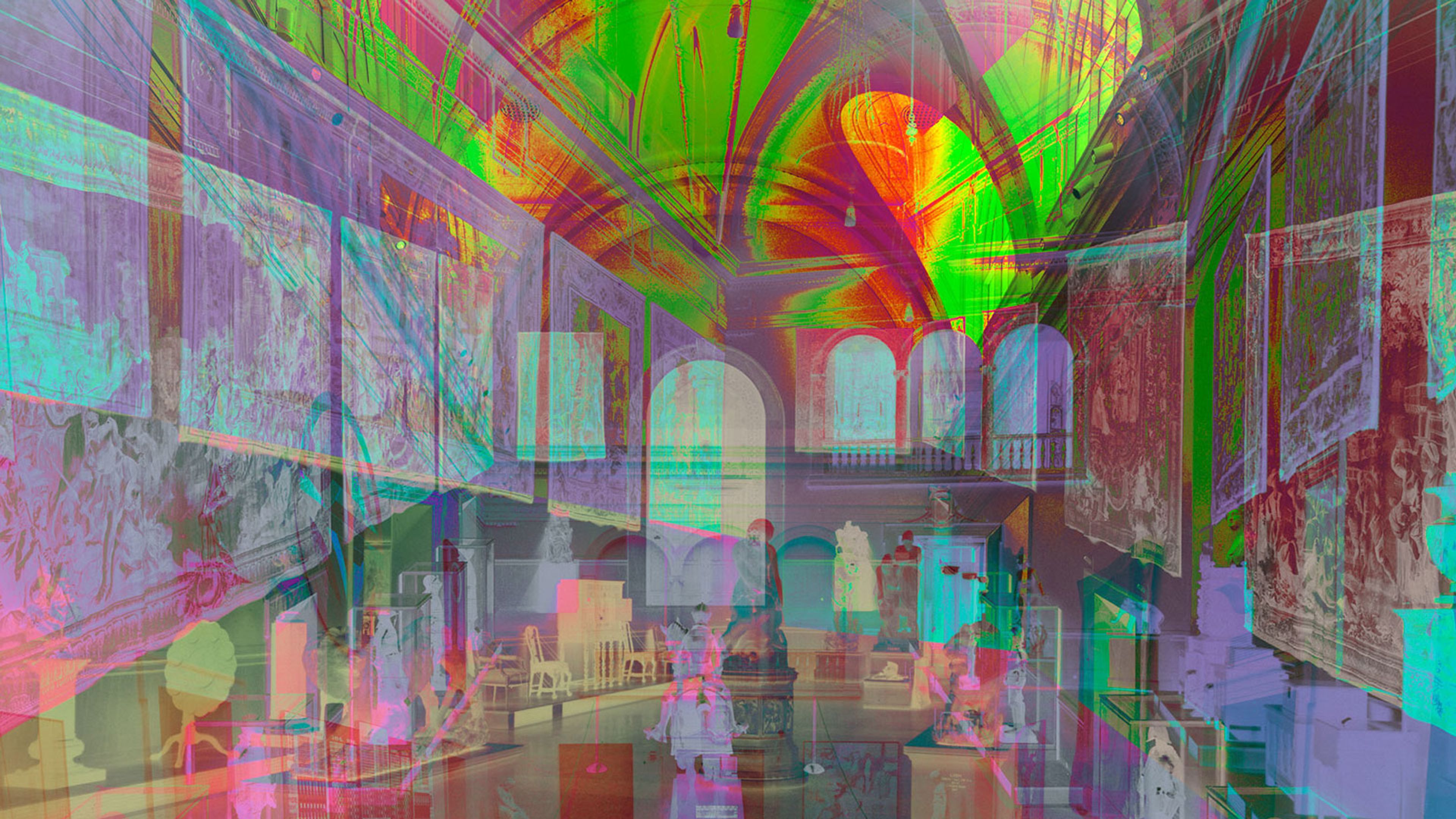 A photograph by James Welling, titled Morgan Great Hall, dated 2015