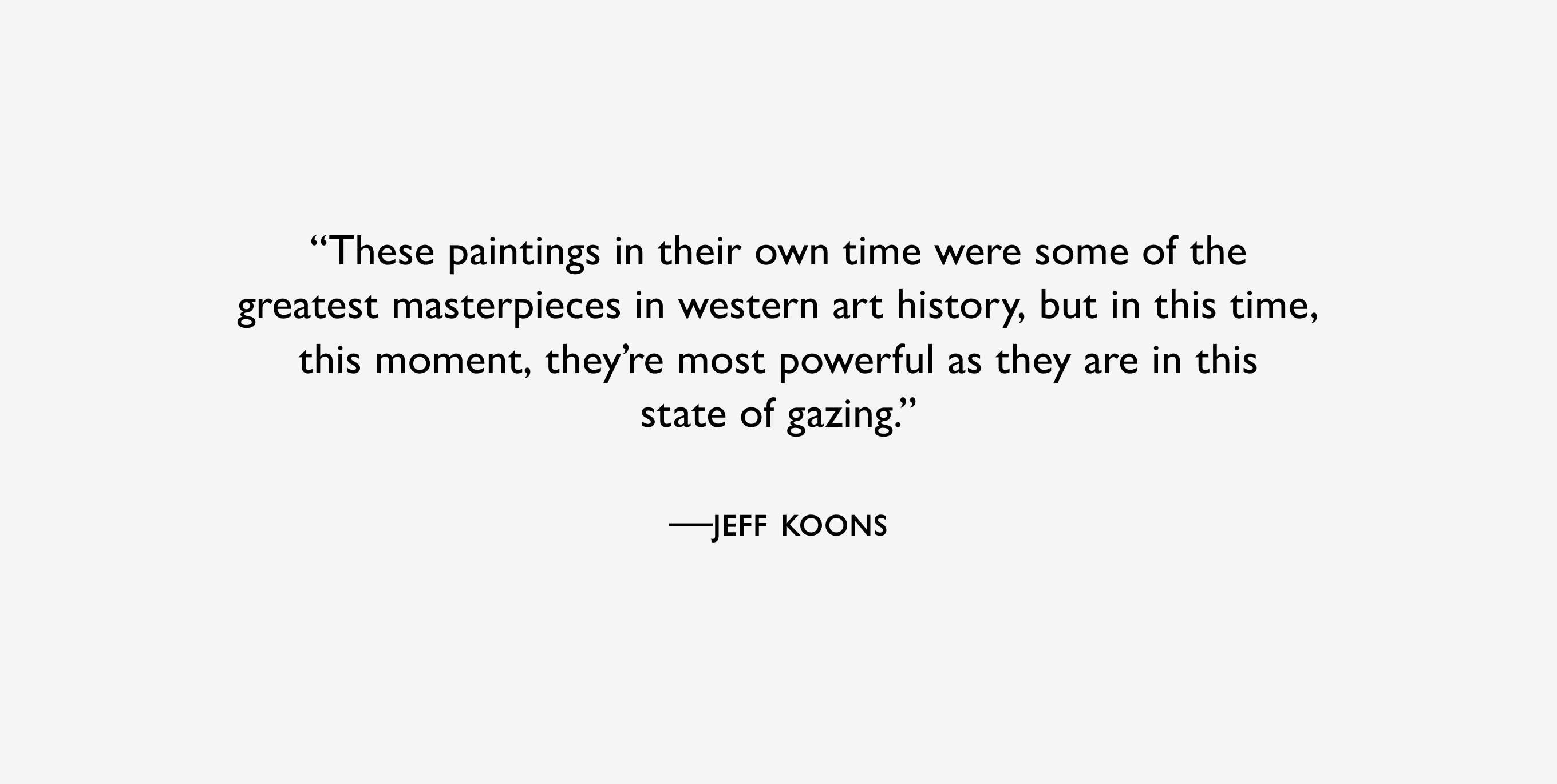 A text module for Jeff Koons, dated 2020