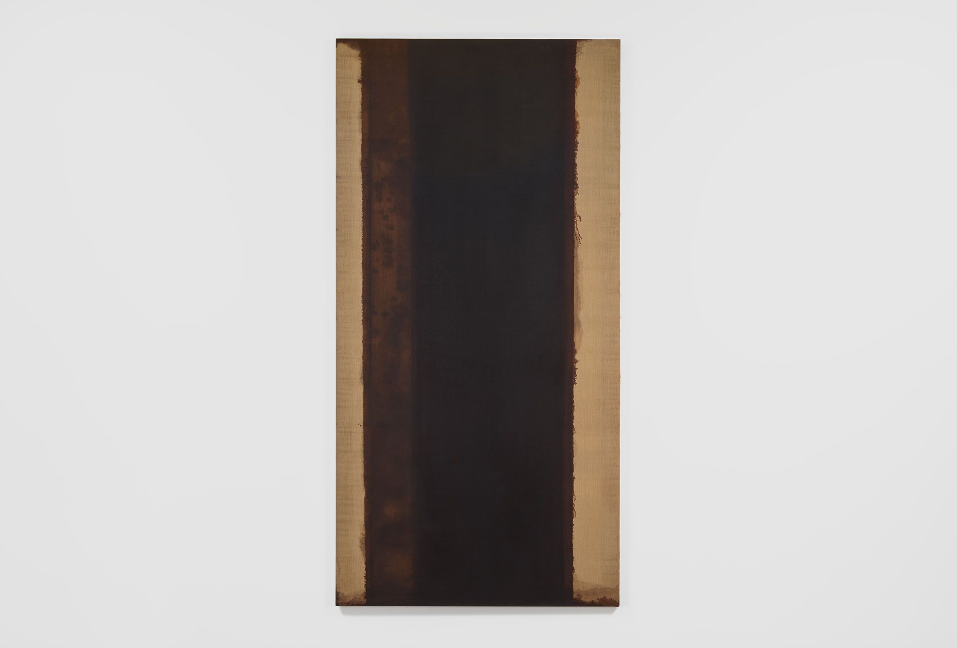 A painting by Yun Hyong-keun titled Umber-Blue, dated 1988 to 1989.