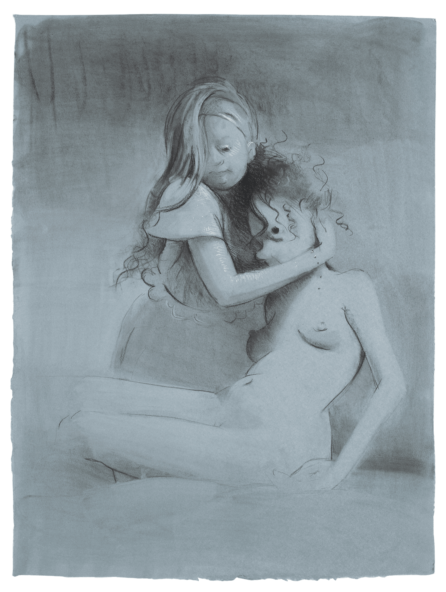 A drawing by Lisa Yuskavage, titled Ledge, dated 2006.
