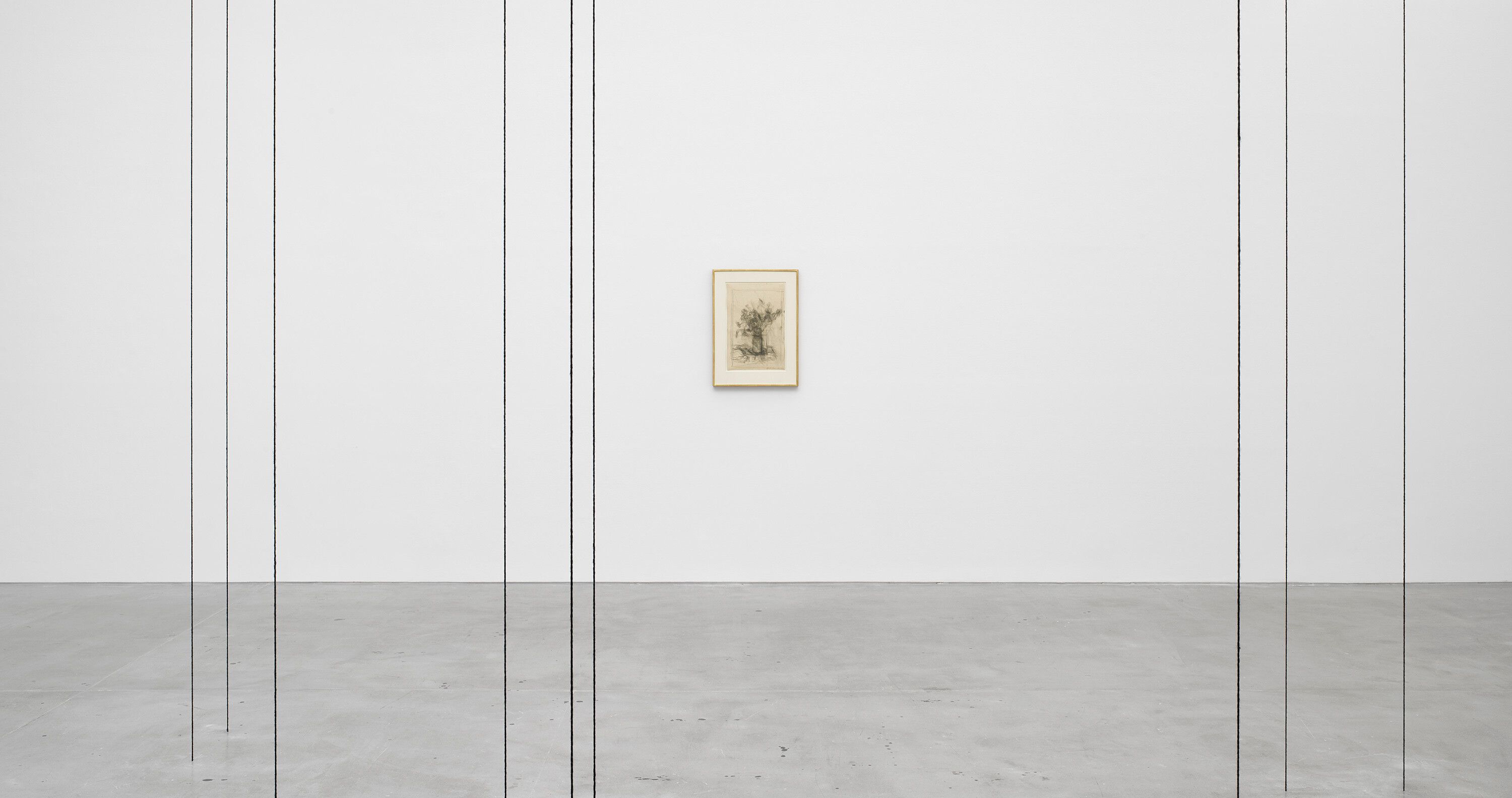 An installation view from an exhibition titled Giacometti / Sandback, L'Objet invisible at David Zwirner Paris in 2022.