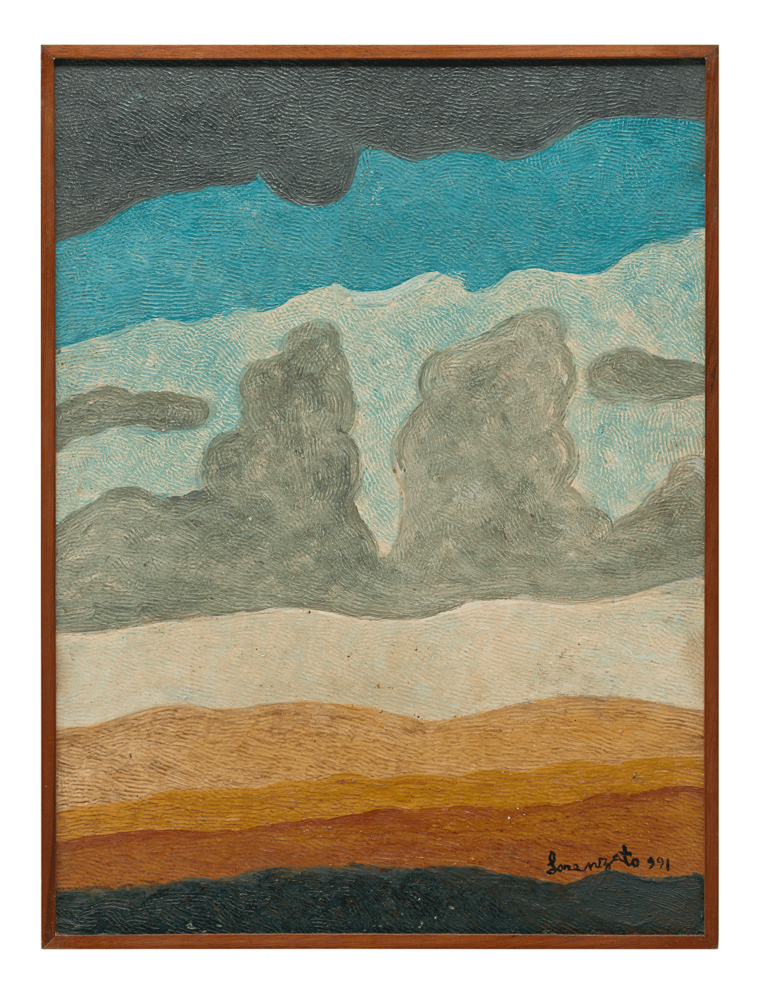 A painting by Amadeo Luciano Lorenzato, titled Sem título, translated as Untitled, dated 1991.