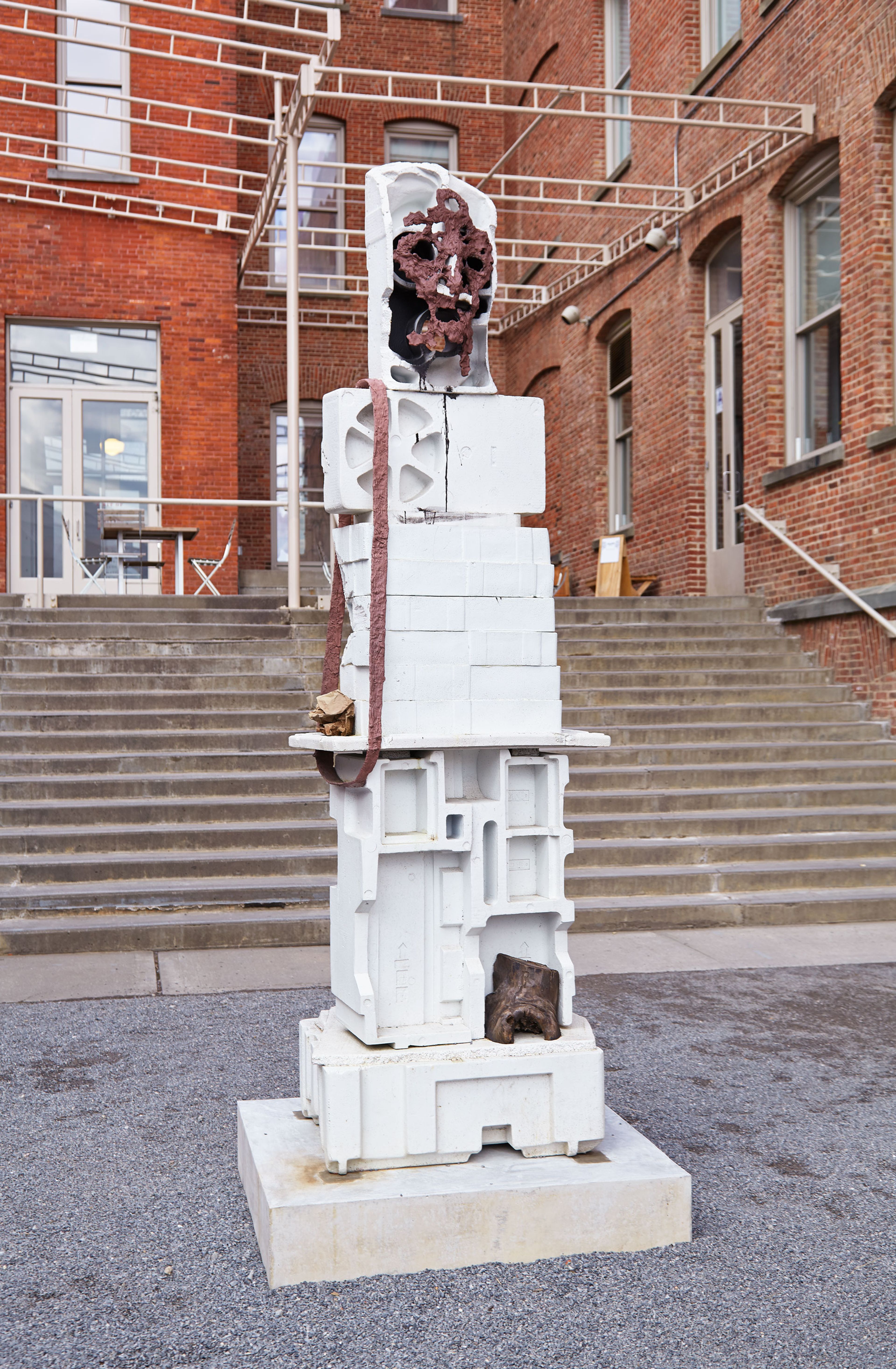 A painted bronze artwork by Huma Bhabha, titled Ghost of Humankindness, dated 2011.