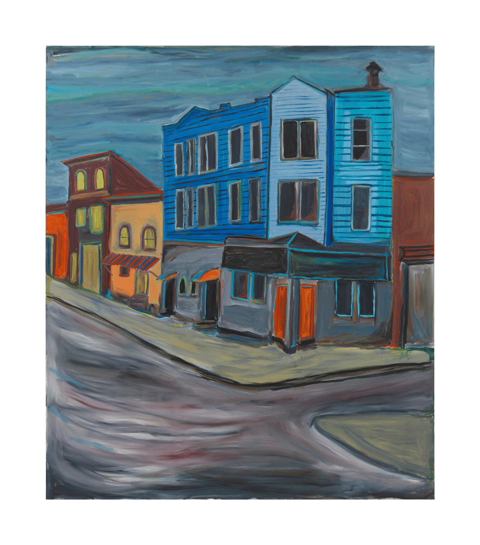 An untitled painting by Josh Smith, dated 2020.