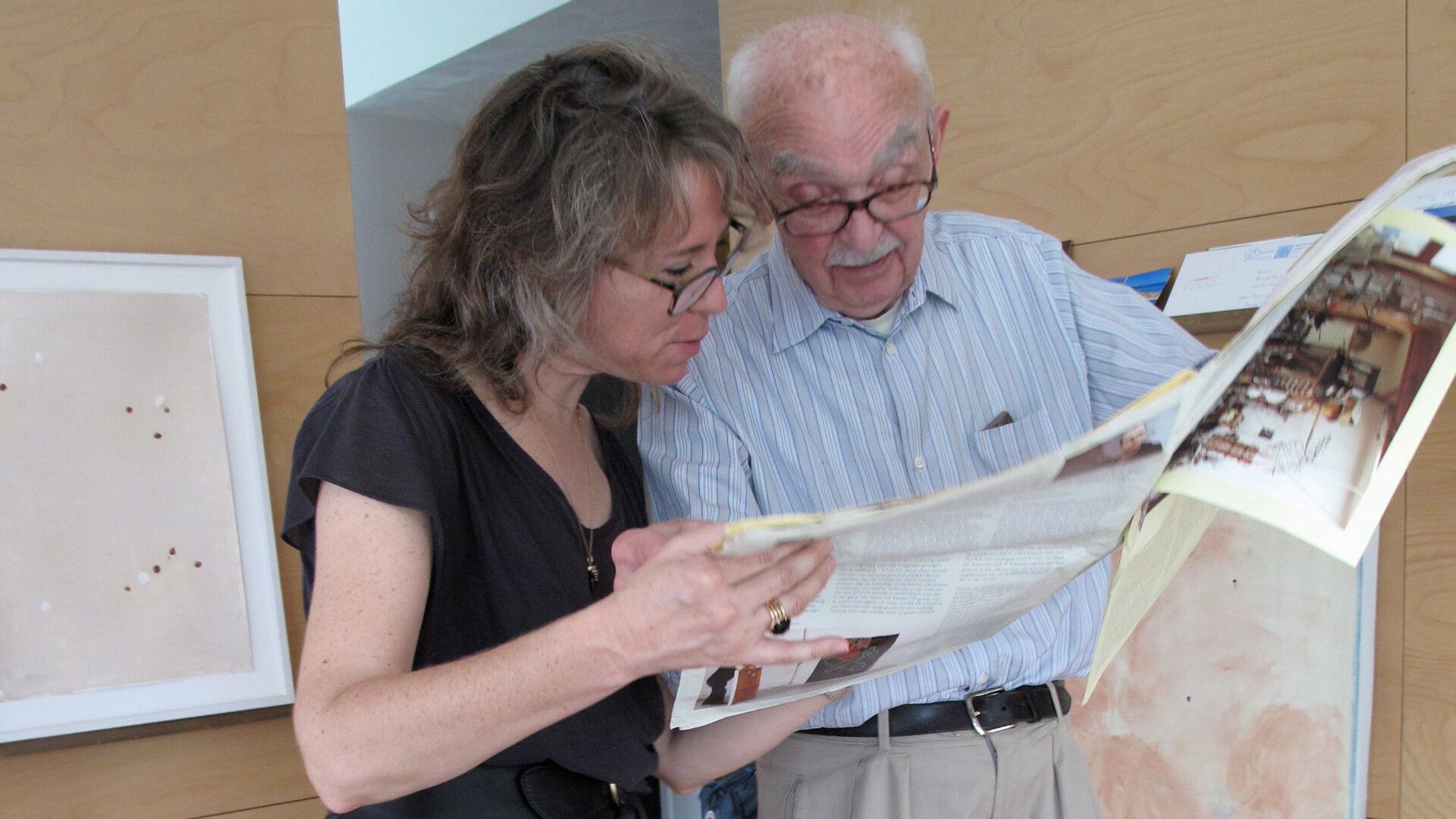 Rebecca Morris with Raoul De Keyser, 2010. Photo by Greg Kozaki