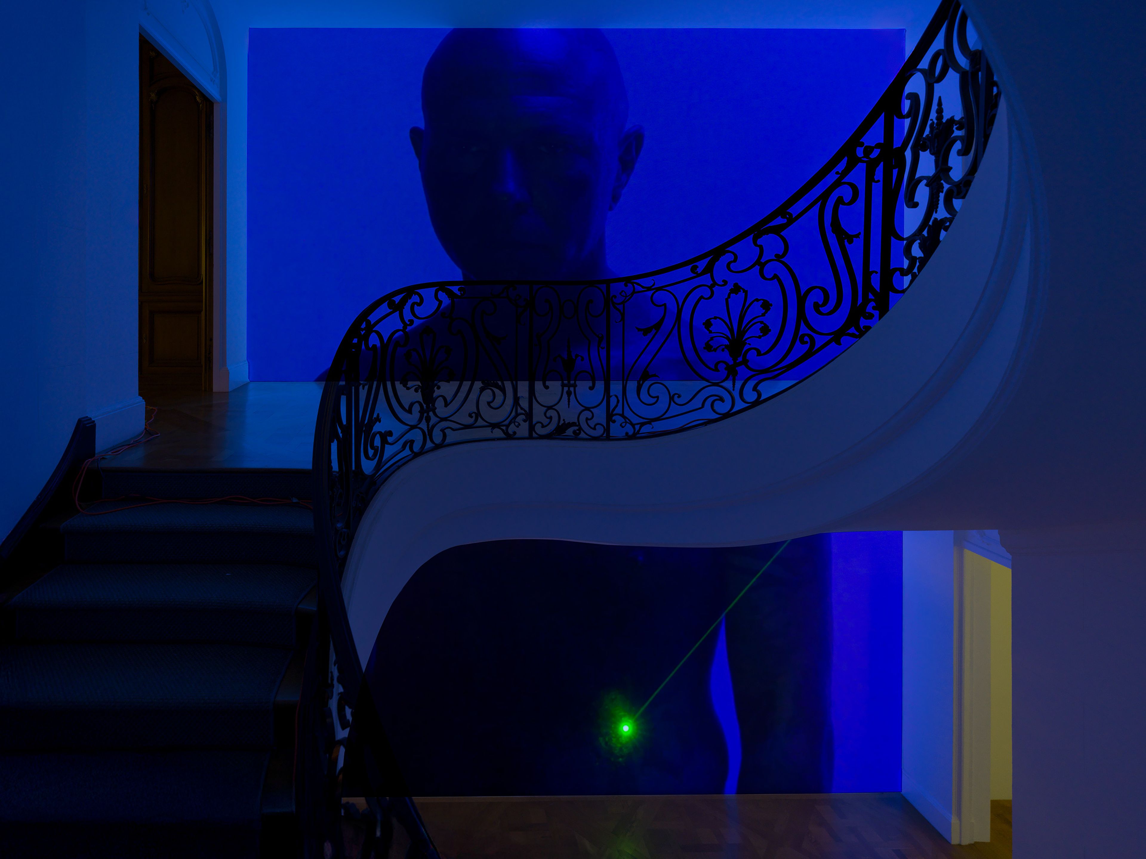 An installation view of the exhibition, P. Staff: Possessive, at David Zwirner in New York, dated 2025.