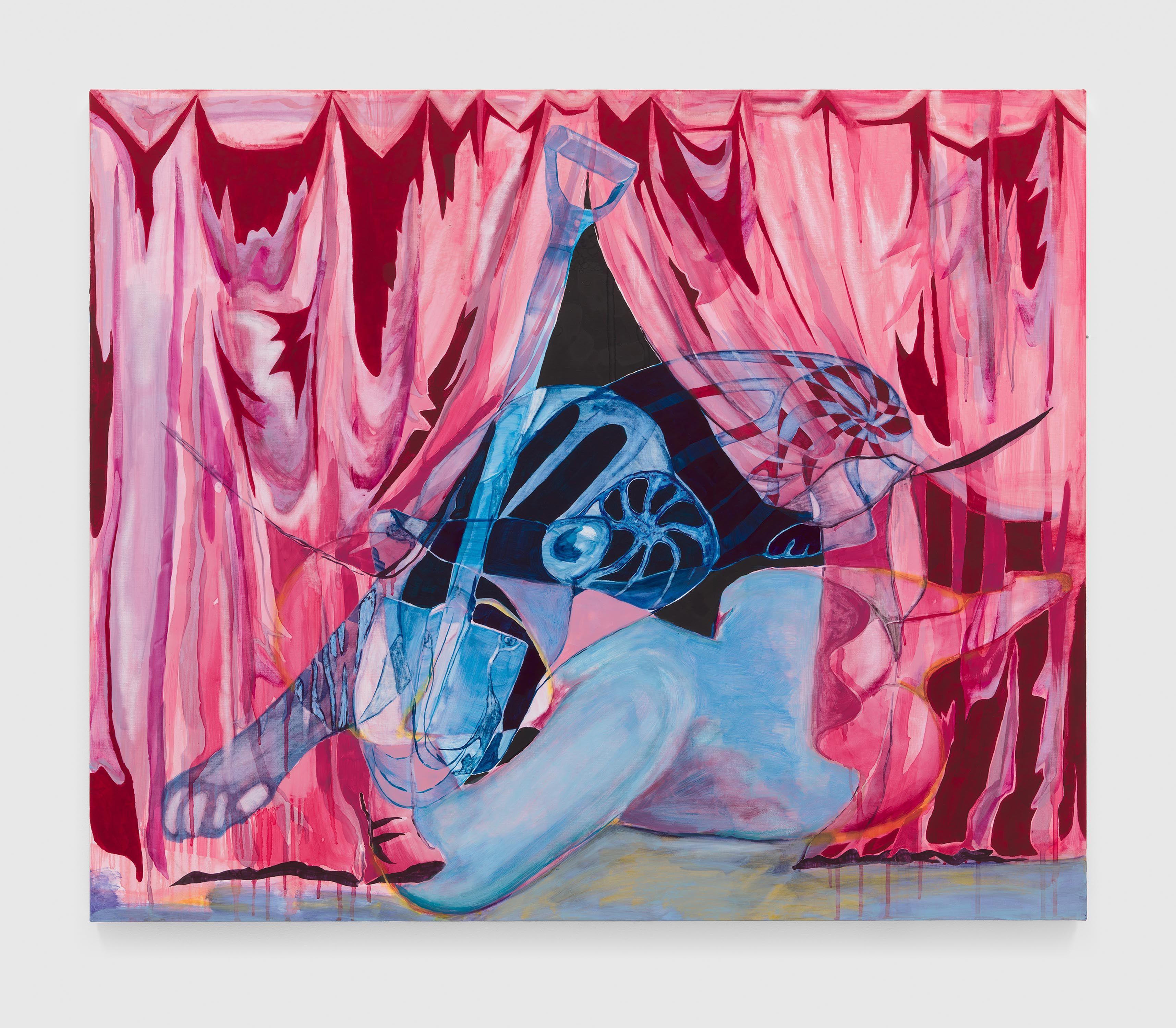 A mixed media artwork by Willa Nasatir, titled Stage, dated 2022.