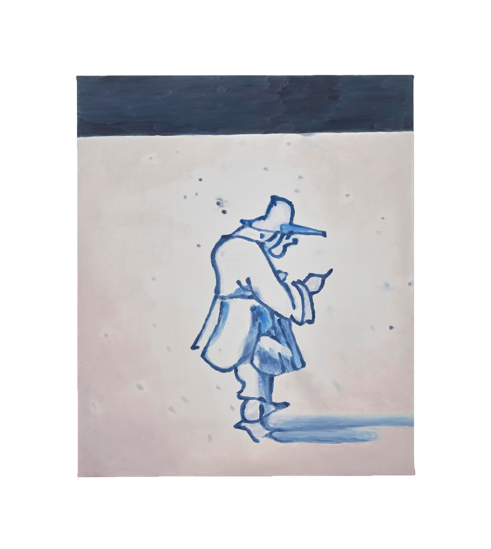 A painting by Luc Tuytmans titled Delft I, dated 2019.