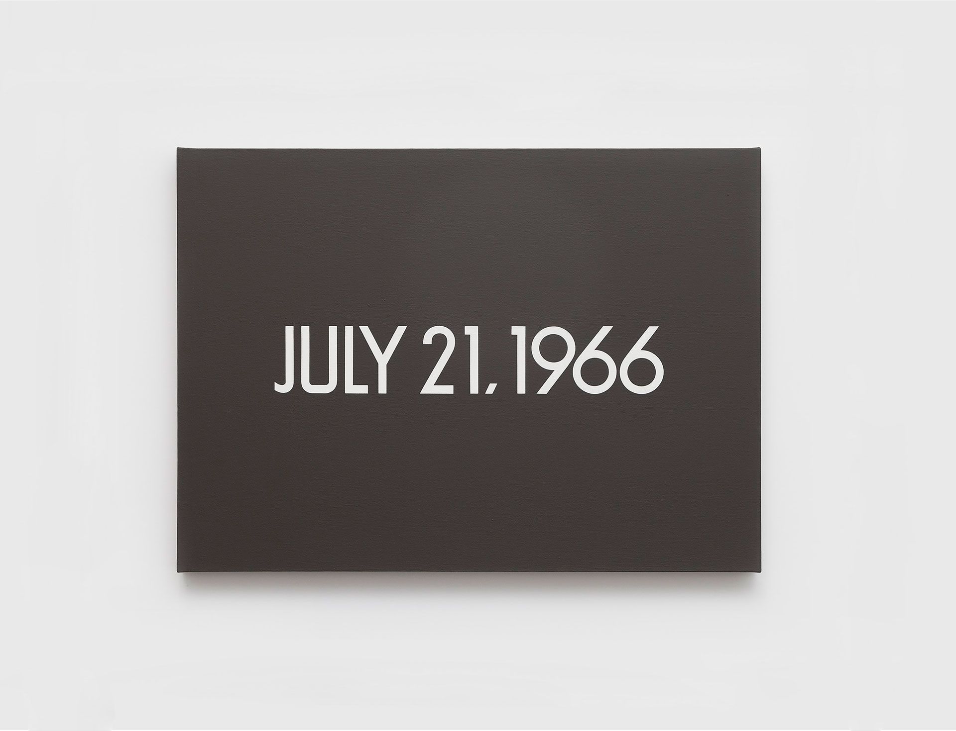 A painting by On Kawara, titled July 21, 1966, dated 1966.