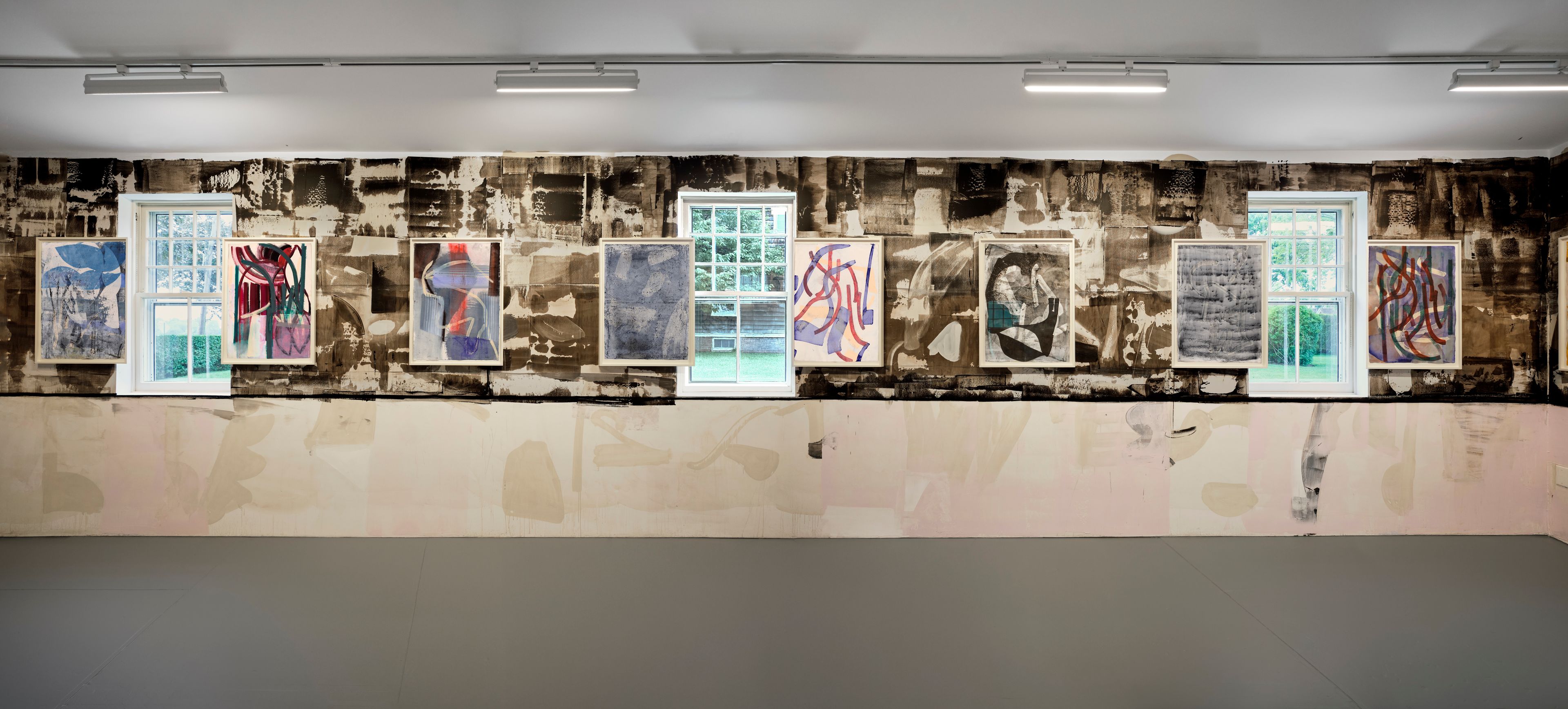 Installation view of the exhibition titled Amy Sillman: Alternate Side, at Dia Bridgethampton in Bridgehampton, New York, United States, dated 2025.