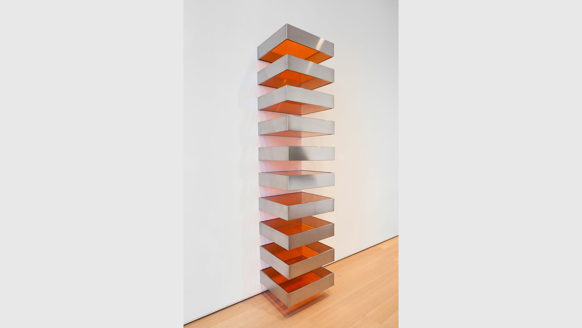 A work by Donald Judd, called untitled, dated 1968.