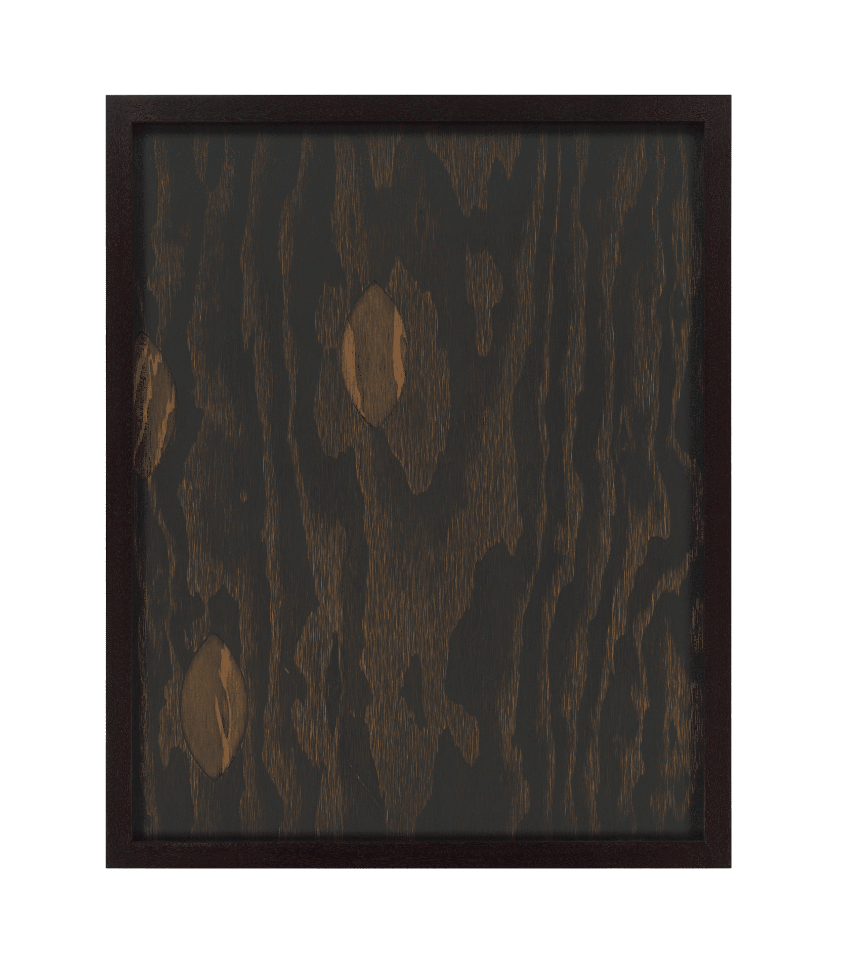 A painting by Sherrie Levine titled Black Moonlight After Man Ray: 12, dated 2016.