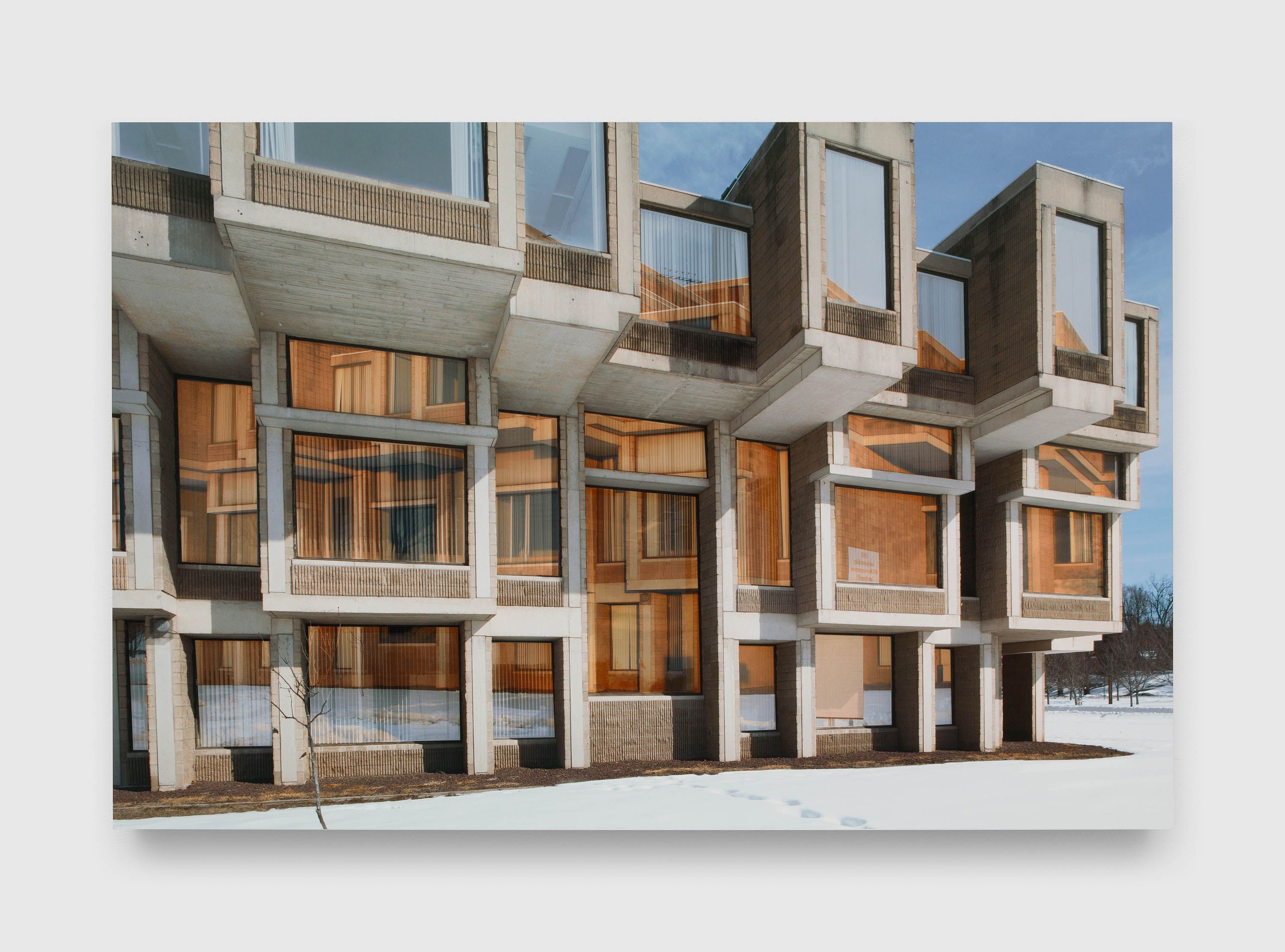 A photograph by James Welling, titled Orange County Government Center, dated in 2015 and 2023.