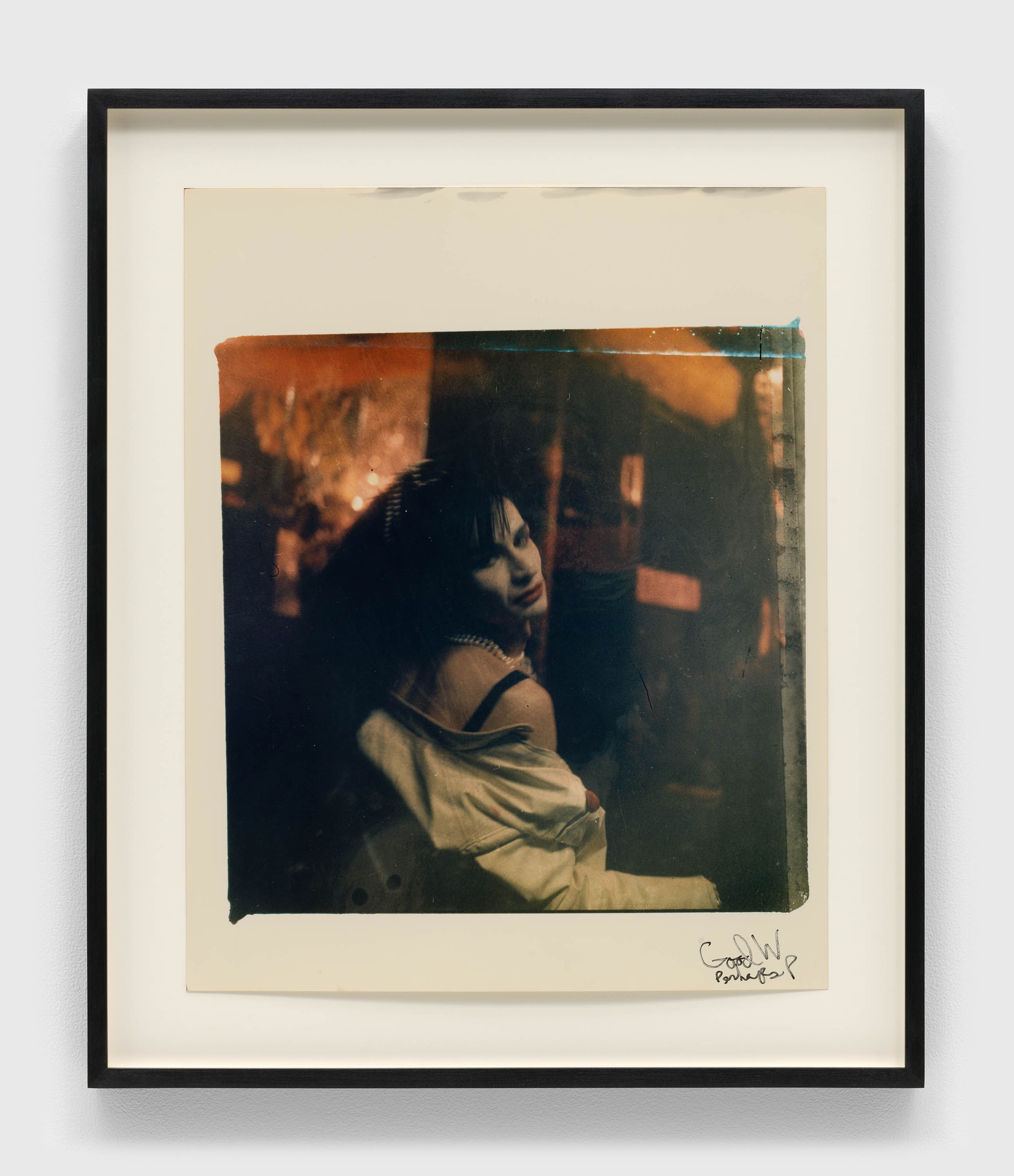 A photograph by Mark Morrisroe, titled Sweet Raspberry/ Spanish Madonna, dated 1986.