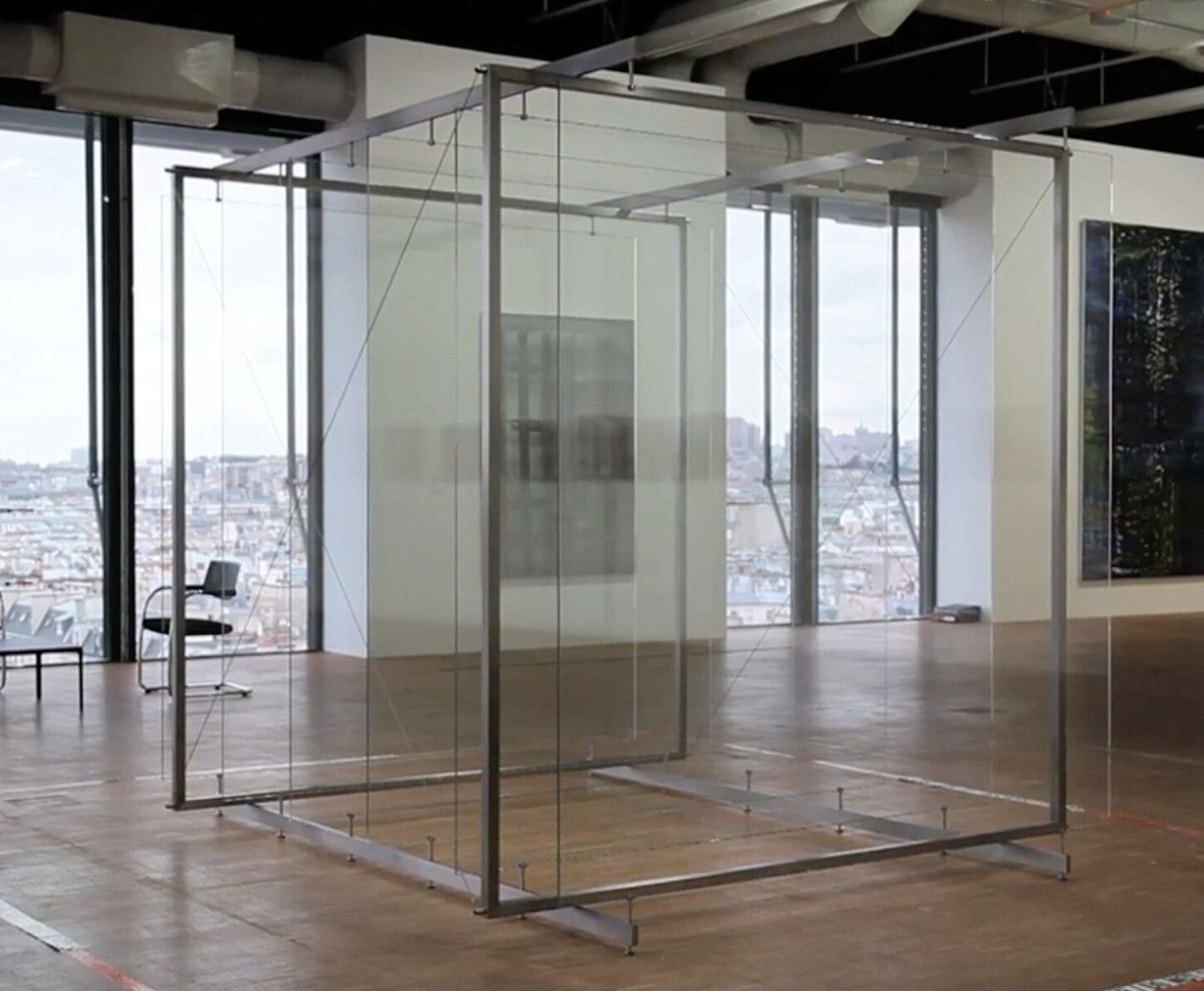 A sculpture by Gerhard Richter, titled "6 stehende Scheiben (6 Standing Panes)," dated 2002/2011.