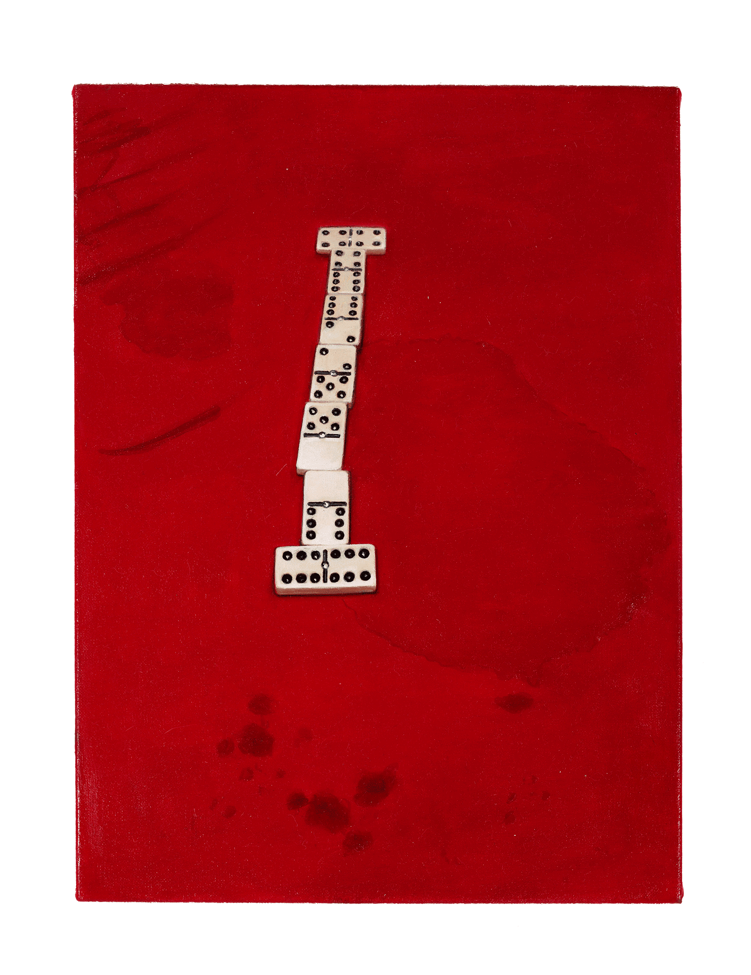 A painting by Oscar Murillo, titled binary #1, dated 2015.