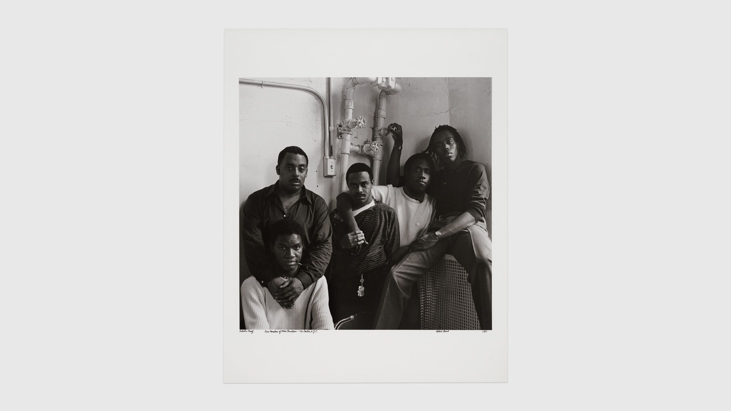 A photo by Robert Giard, titled Five Members of “Other Countries”, dated March 1987.