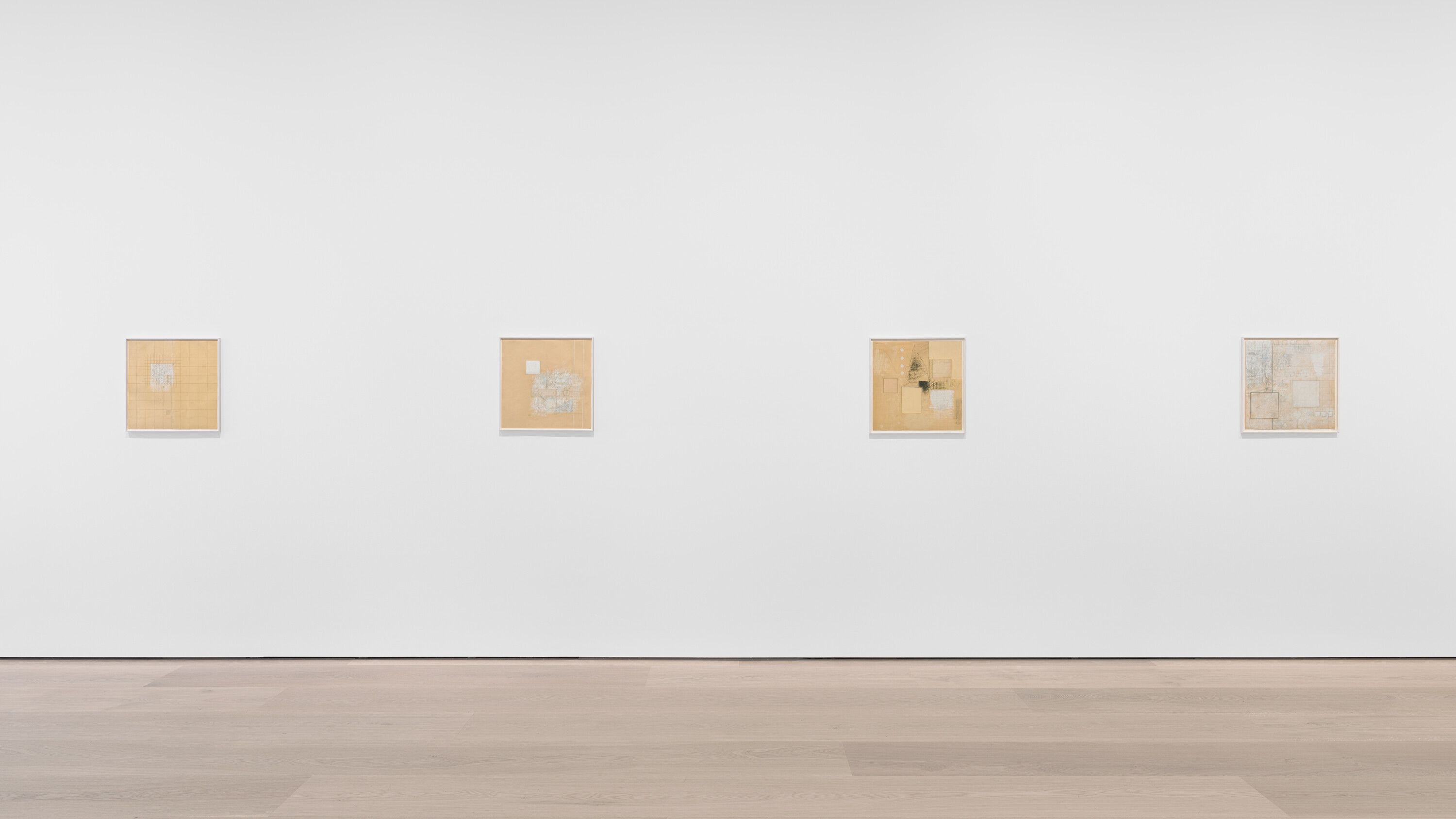 Installation view, Robert Ryman: Line, David Zwirner, London, 2023.
