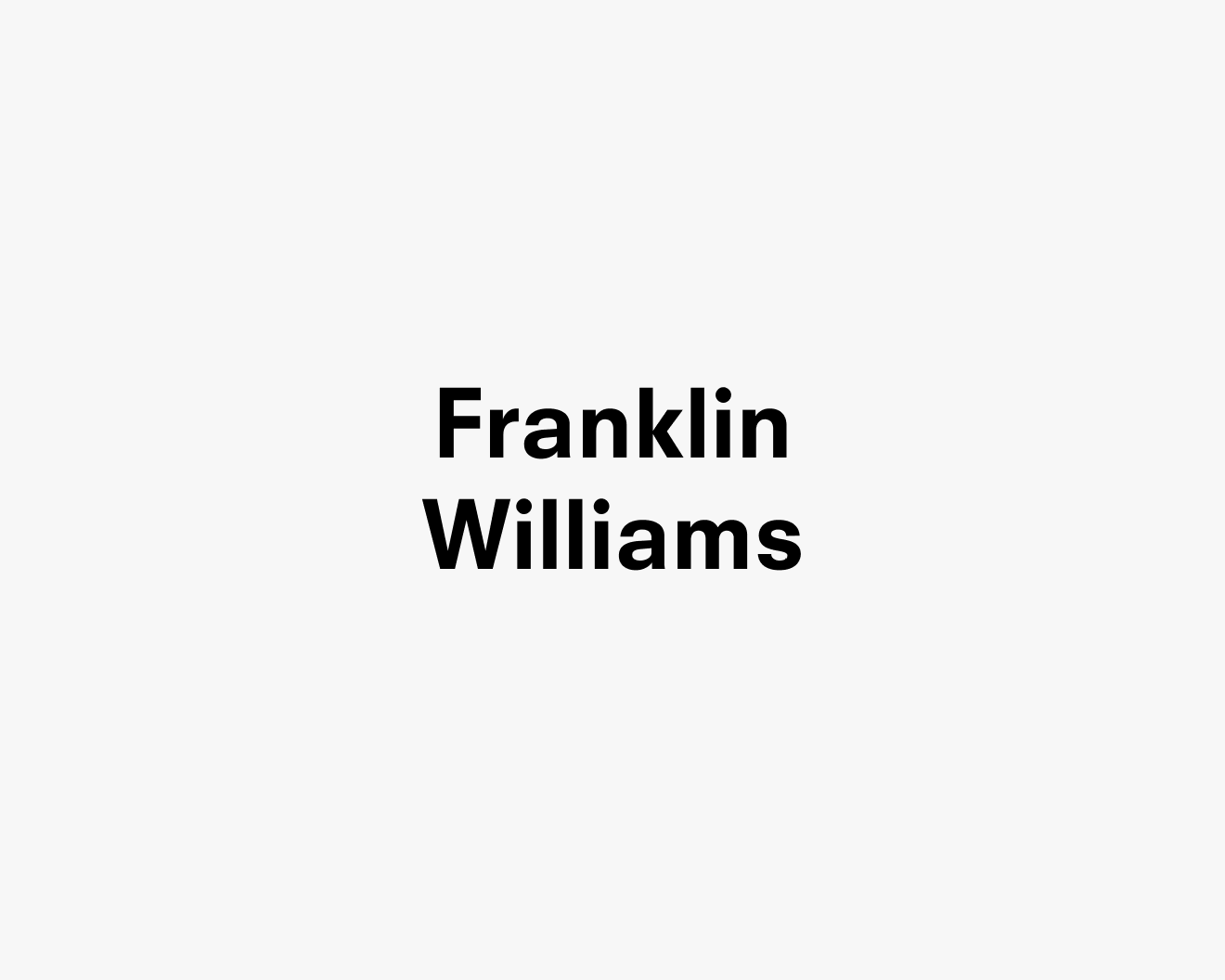 A text description that reads Franklin Williams