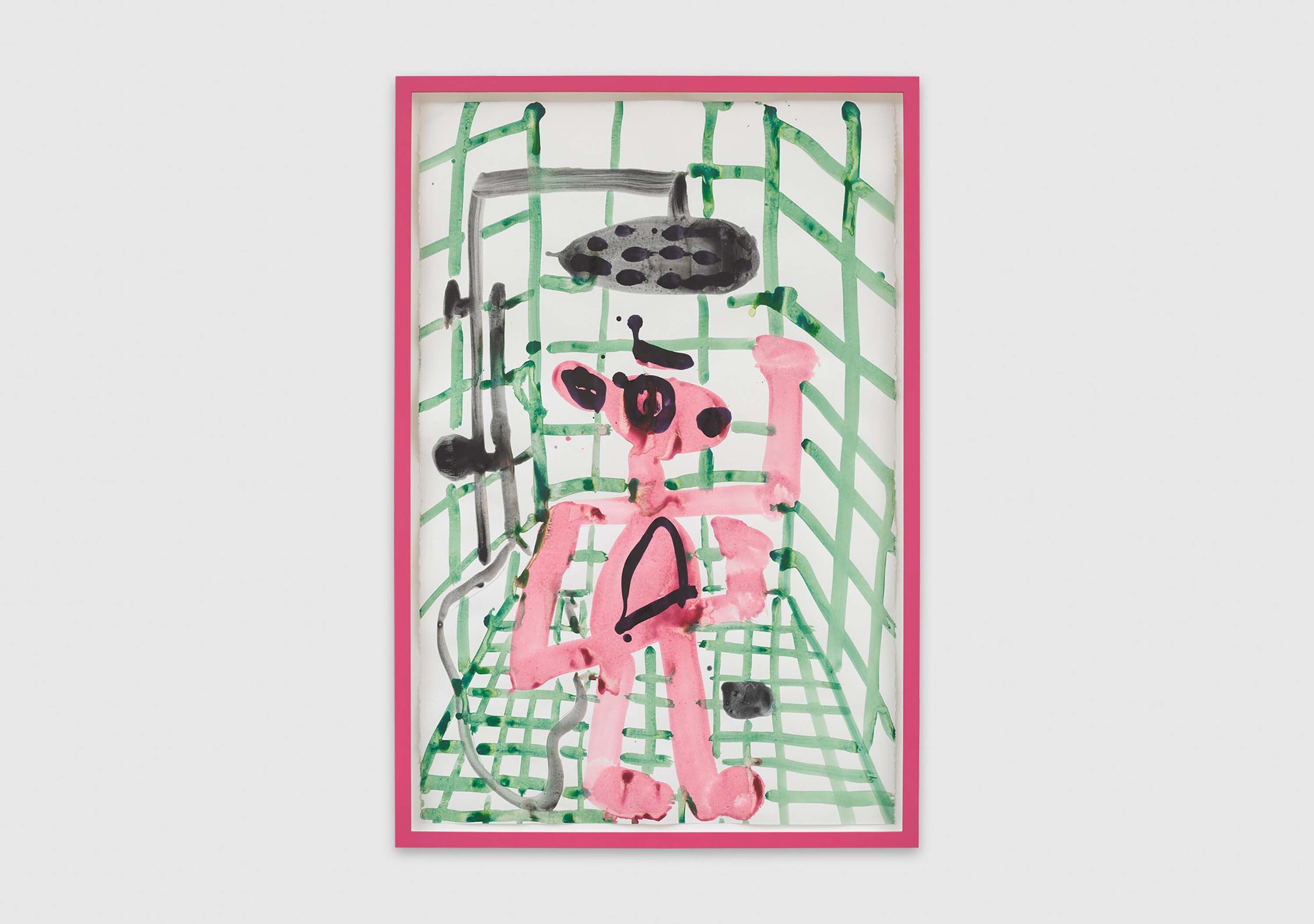 An acrylic on paper by Katherine Bernhardt, called Untitled, dated 2022.