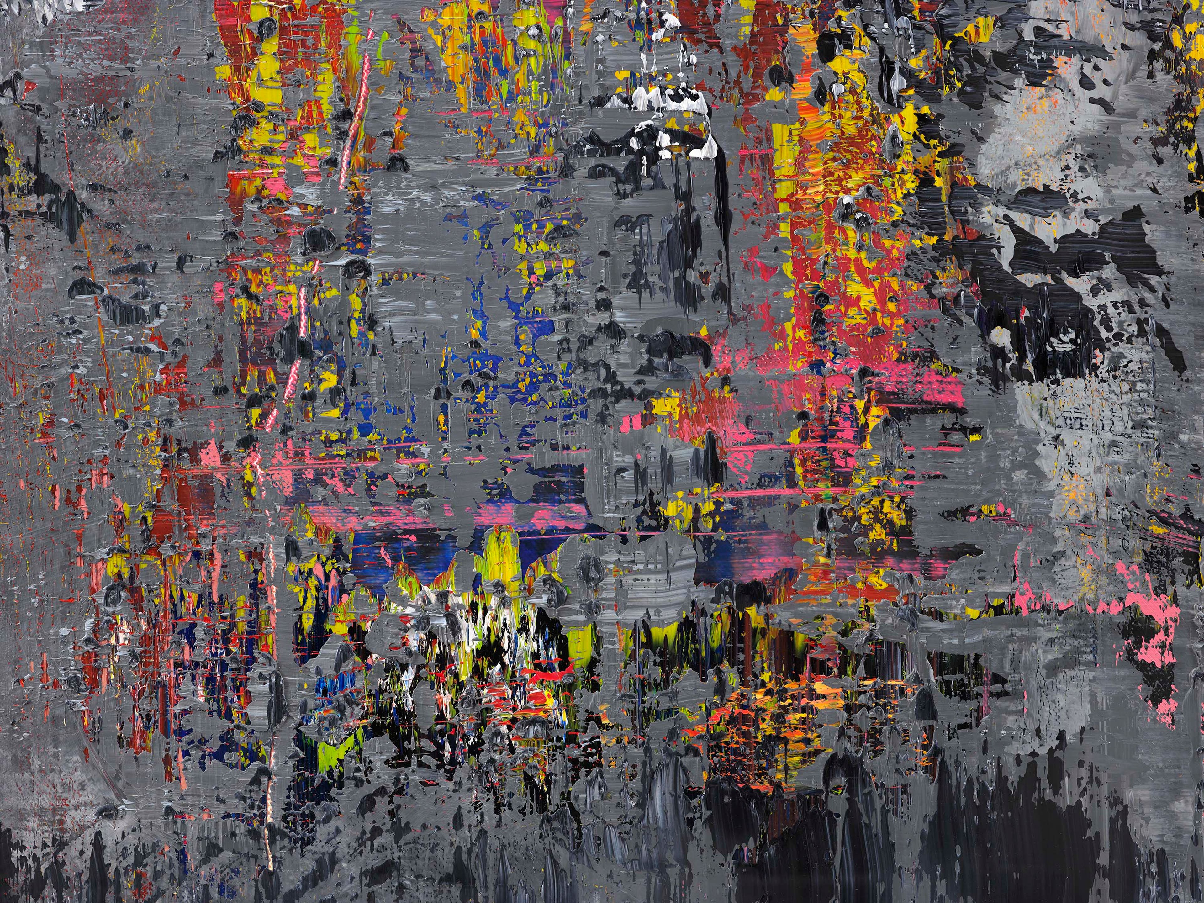 A painting by Gerhard Richter, titled Abstraktes Bild (Abstract Painting), dated 2017.