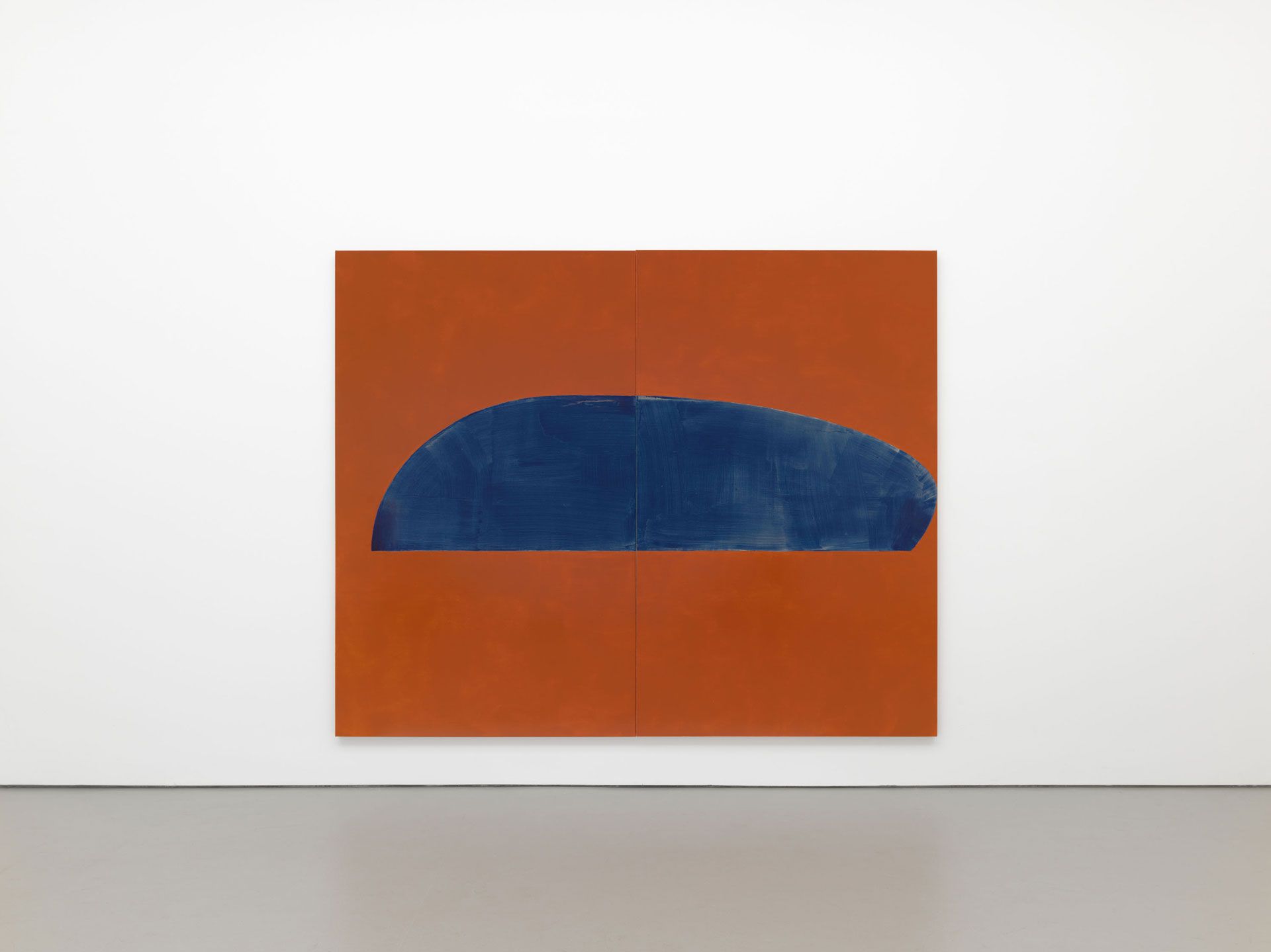 A painting by Suzan Frecon, titled mars indigo, dated 2019.