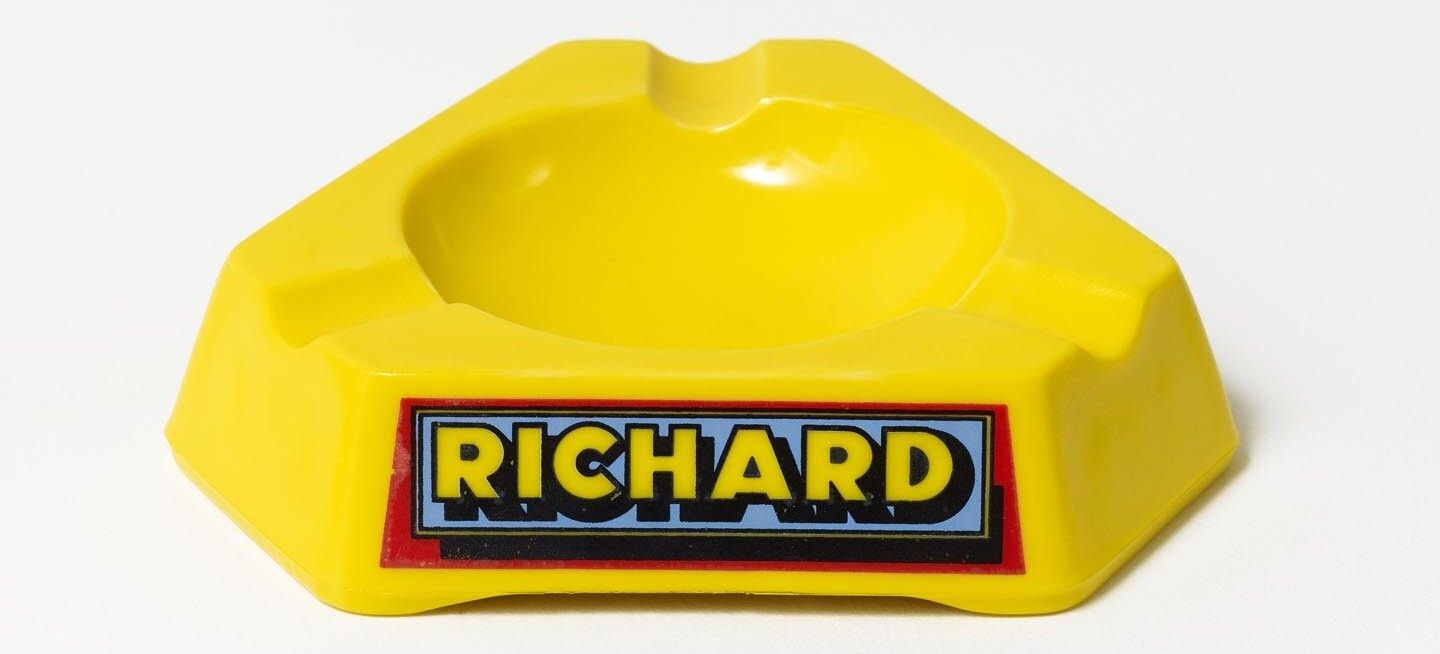 A mixed media work by Richard Hamilton, titled Ashtray, dated 1979.